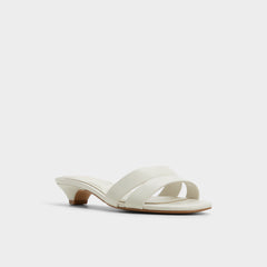 Aldo Scarletta White/Bone Women's Mule slides - Heeled mule, Kitten heel Women