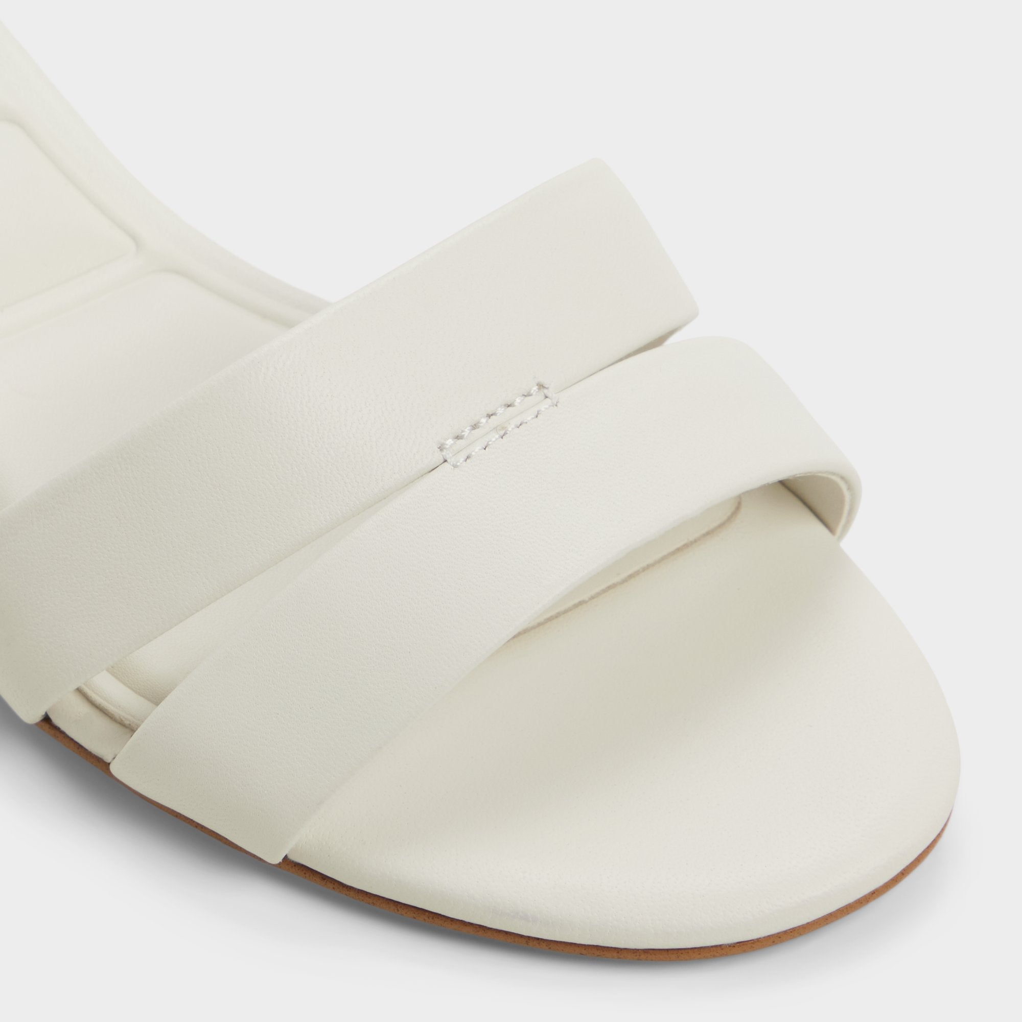 Aldo Scarletta White/Bone Women's Mule slides - Heeled mule, Kitten heel Women
