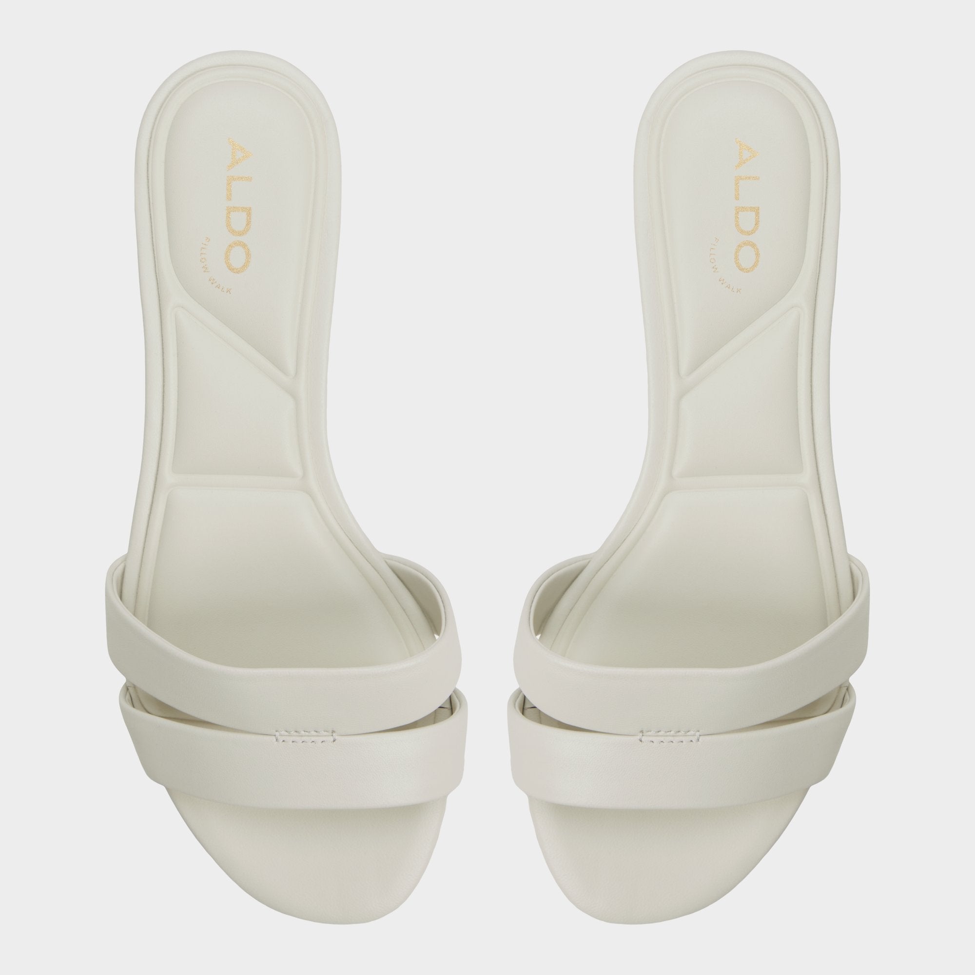 Aldo Scarletta White/Bone Women's Mule slides - Heeled mule, Kitten heel Women