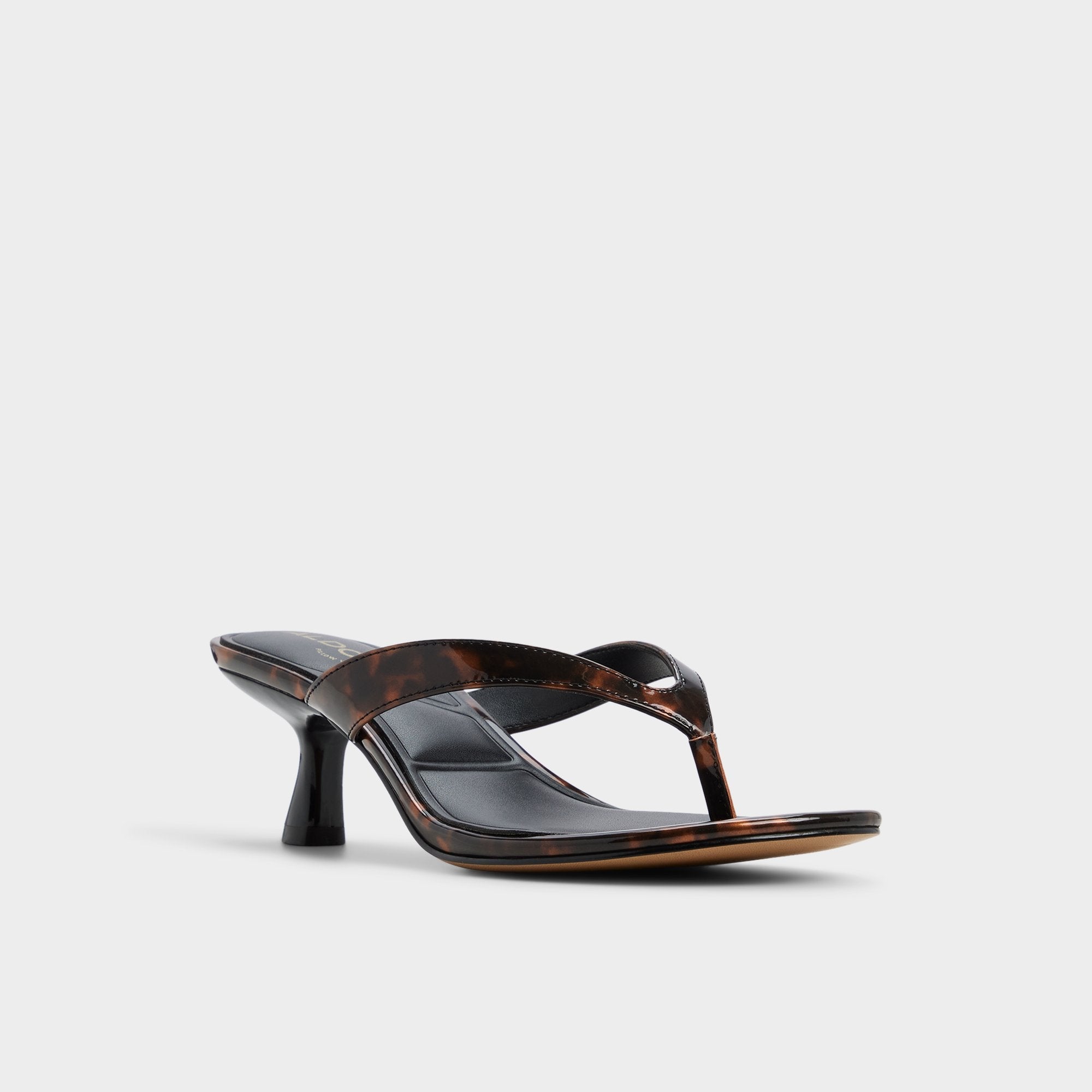 Aldo Jump in Open Brown - Heeled flip flop, Kitten heel Women