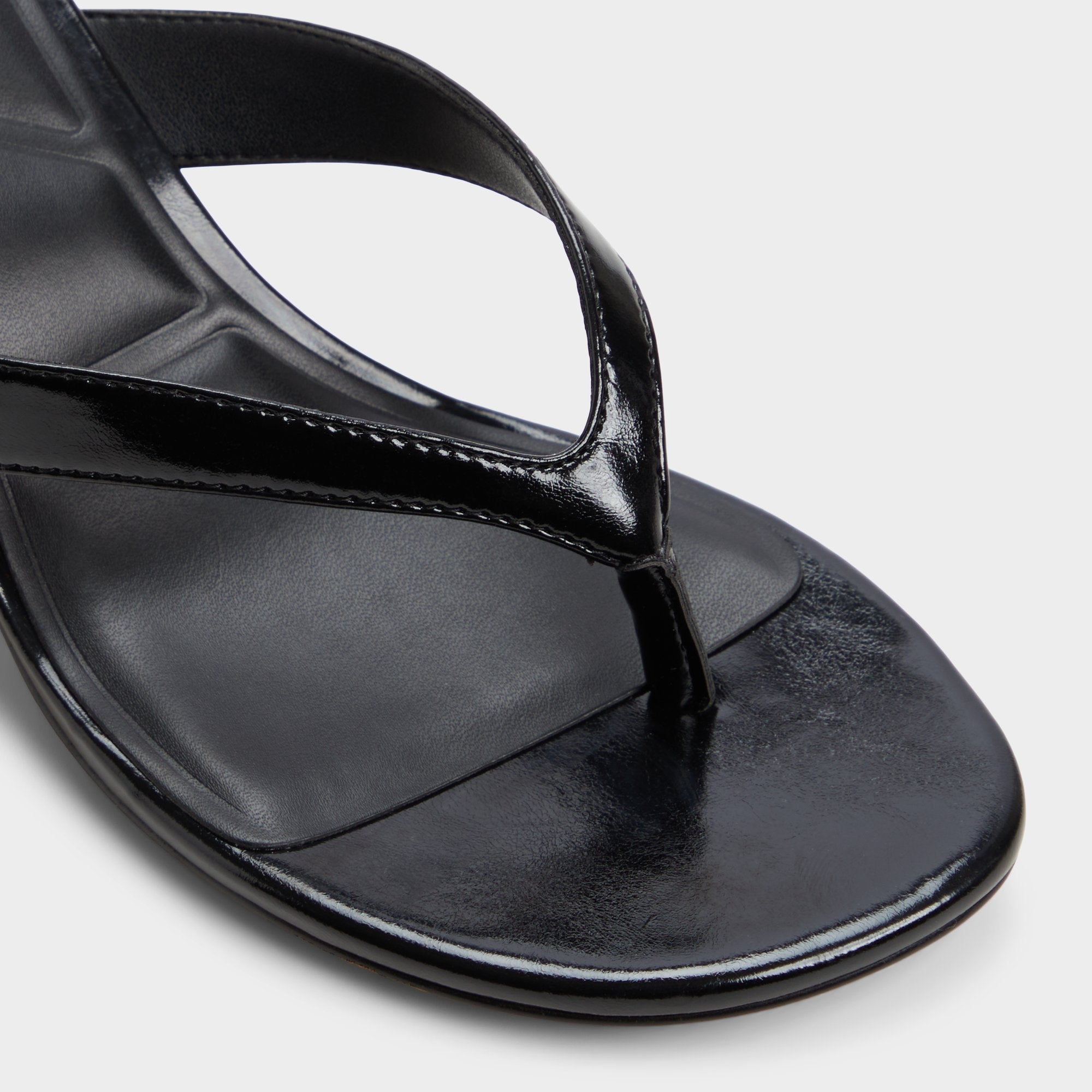 Aldo Jump Black Women's Strappy sandals - Heeled flip flop, Kitten heel Women