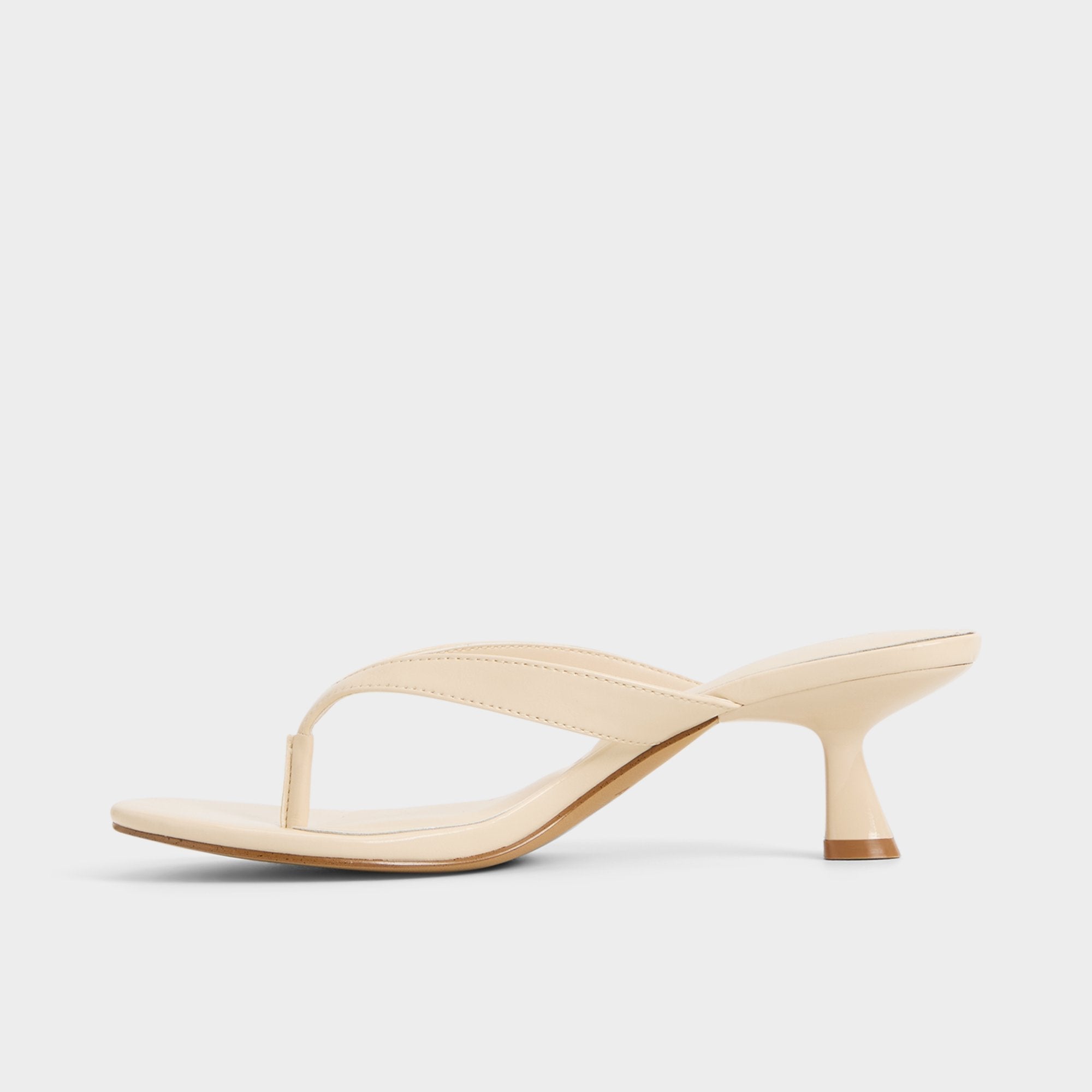 Aldo Jump in Cream - Heeled flip flop, Kitten heel Women