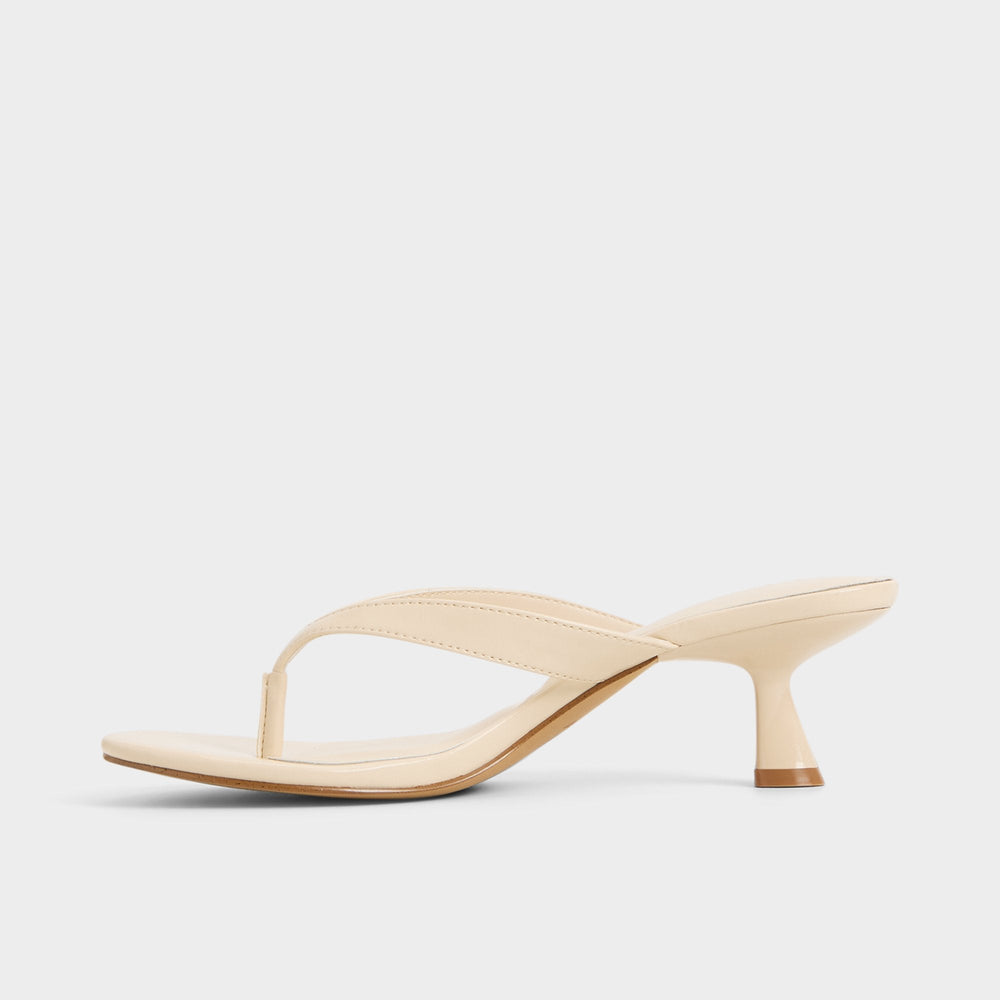 Aldo Jump in Cream - Heeled flip flop, Kitten heel Women