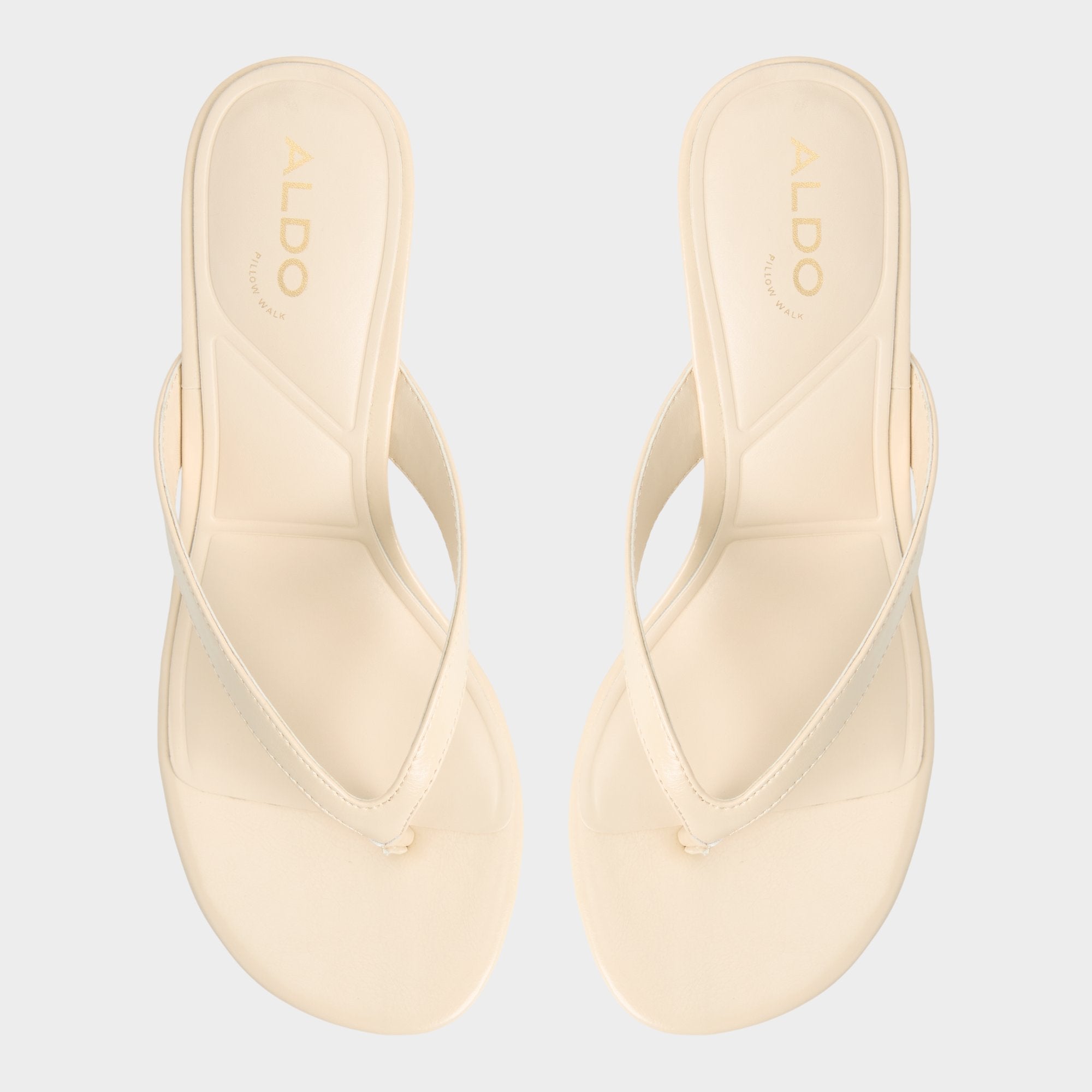 Aldo Jump in Cream - Heeled flip flop, Kitten heel Women