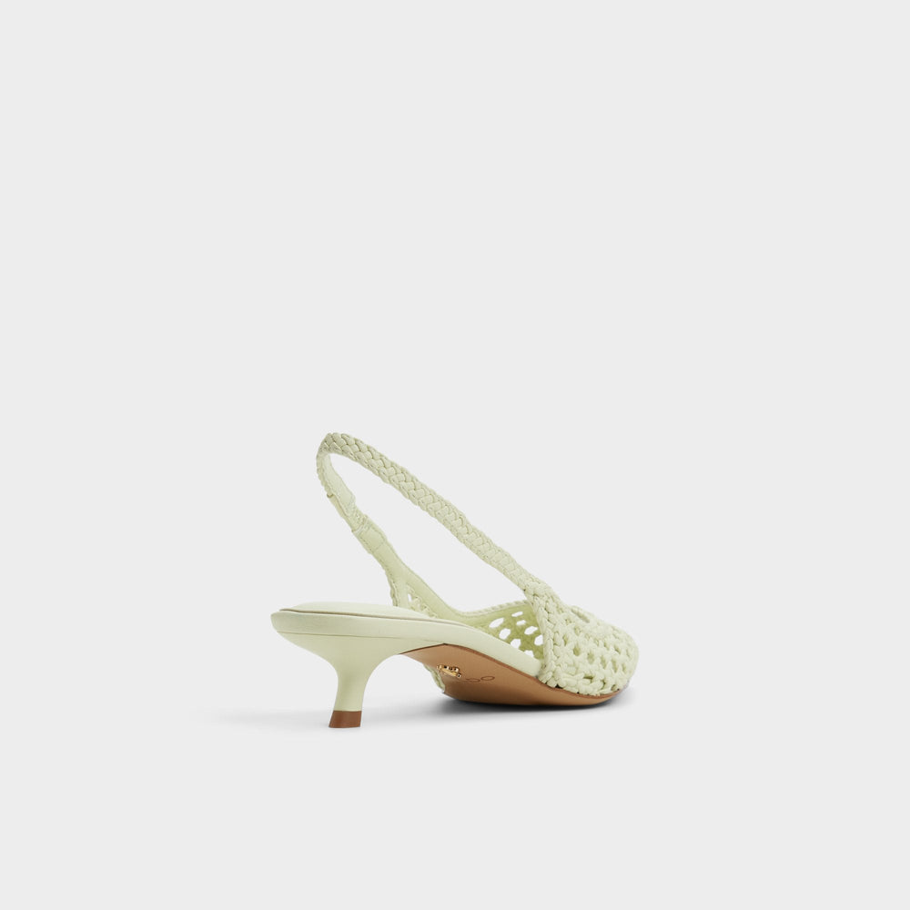 Aldo Violettia in Other Green - Sling back high heel, Kitten heel Women