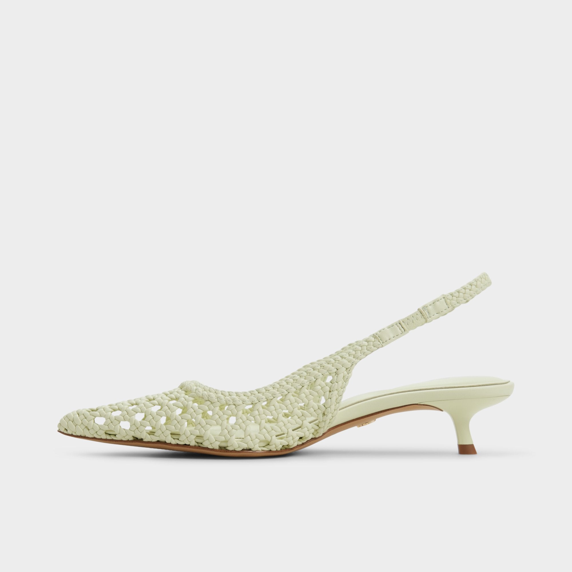 Aldo Violettia in Other Green - Sling back high heel, Kitten heel Women