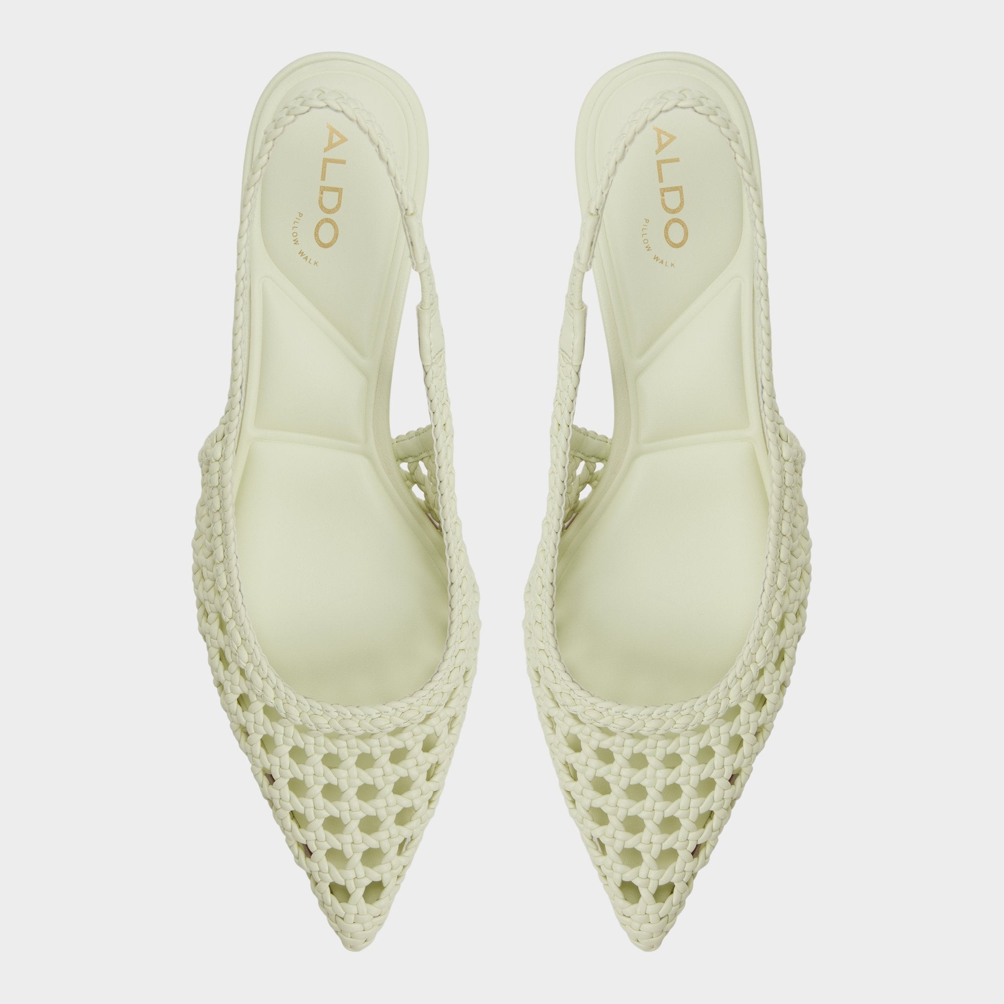 Aldo Violettia in Other Green - Sling back high heel, Kitten heel Women