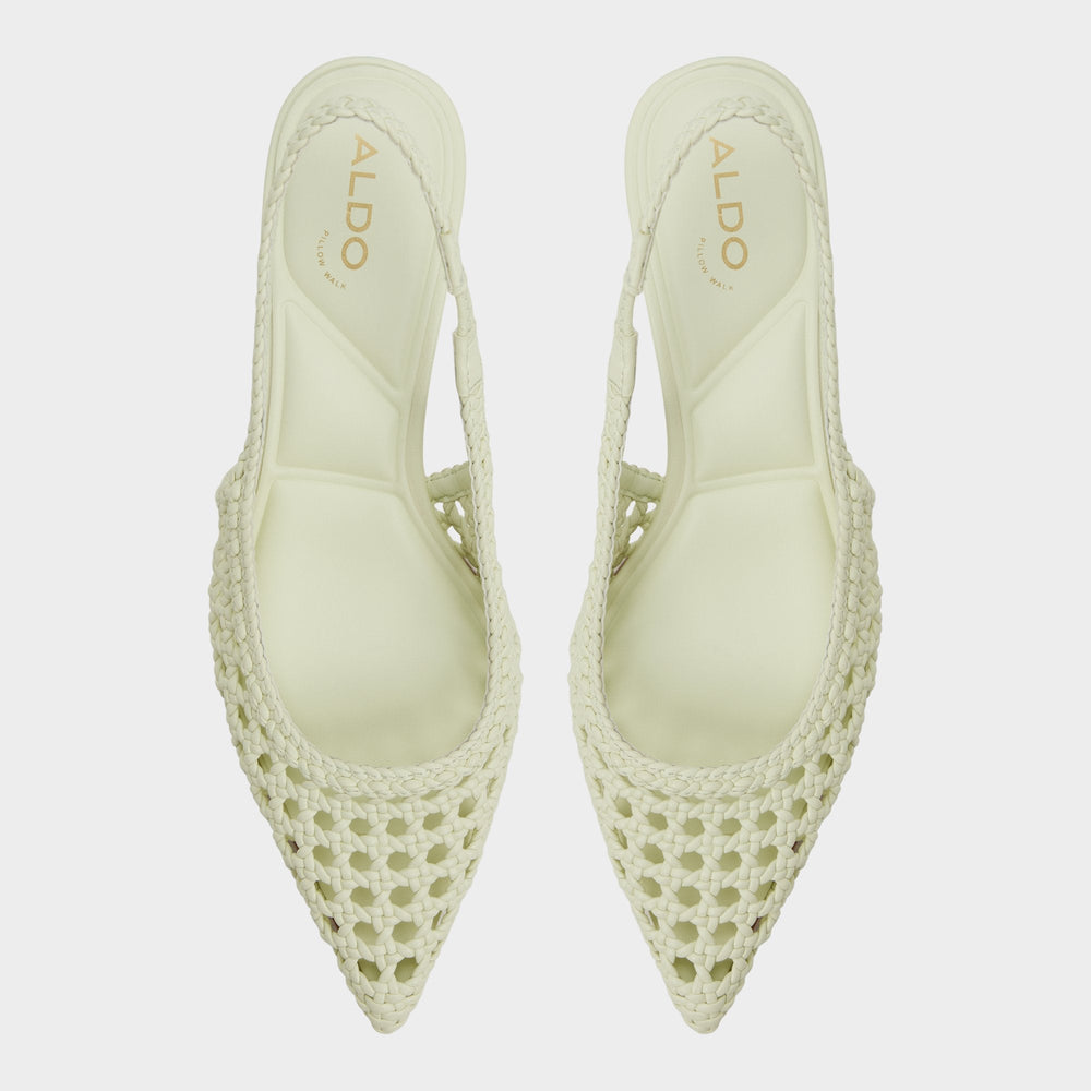 Aldo Violettia in Other Green - Sling back high heel, Kitten heel Women