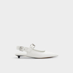 Aldo Kellya White Women's Slingbacks - Sling back high heel, Kitten heel Women