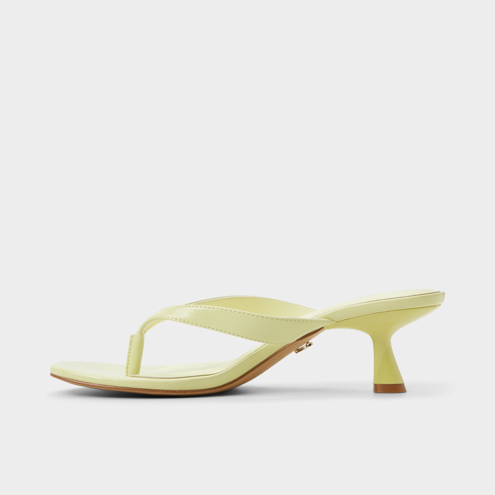 Aldo Jump Other Yellow Women's Strappy sandals - Heeled flip flop, Kitten heel Women
