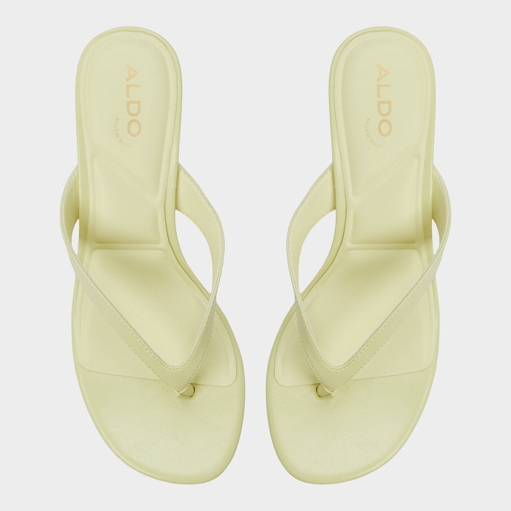 Aldo Jump Other Yellow Women's Strappy sandals - Heeled flip flop, Kitten heel Women