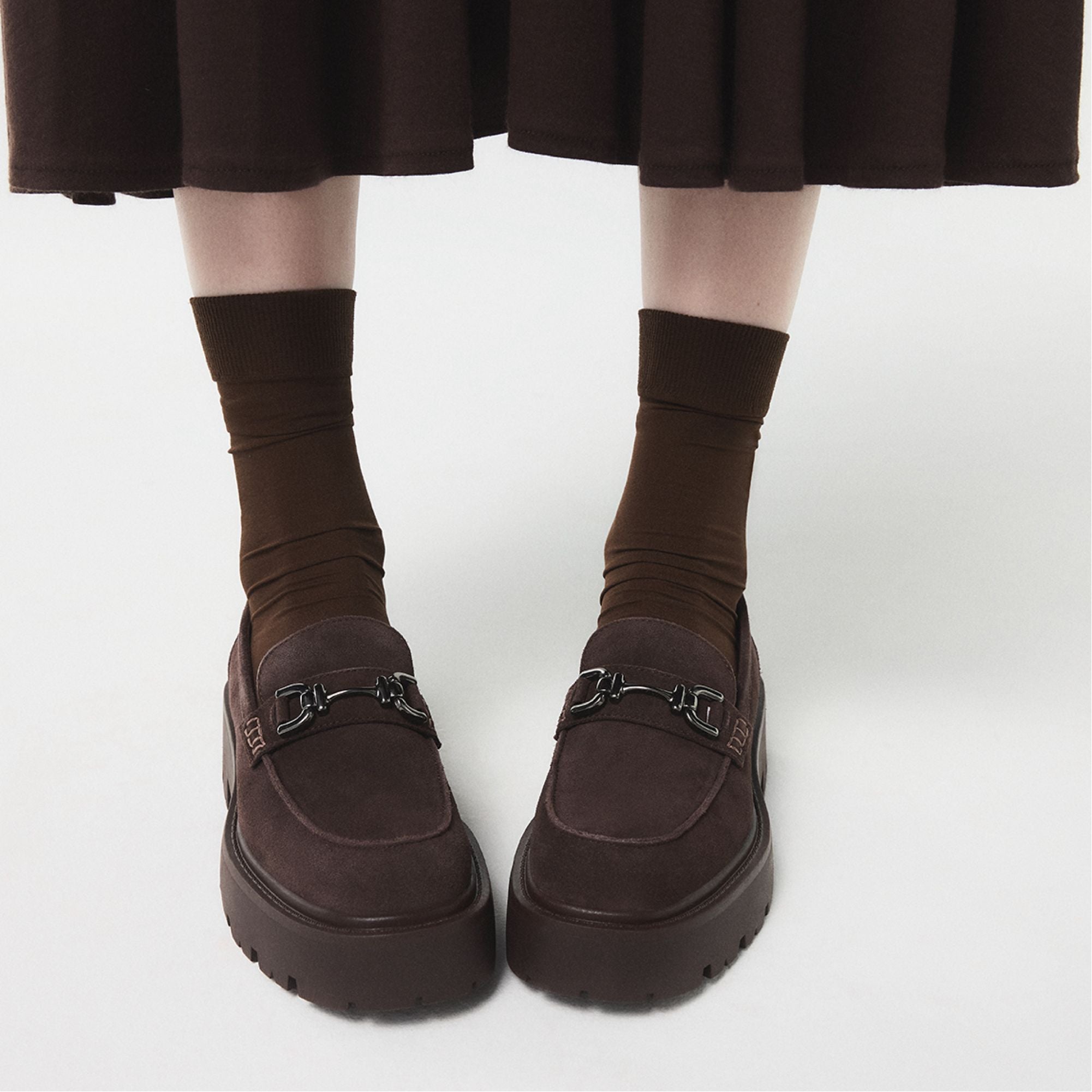 Aldo Oneameth in Dark Brown - Loafer, Lug sole Women