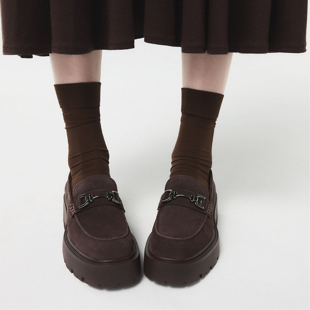 Aldo Oneameth in Dark Brown - Loafer, Lug sole Women