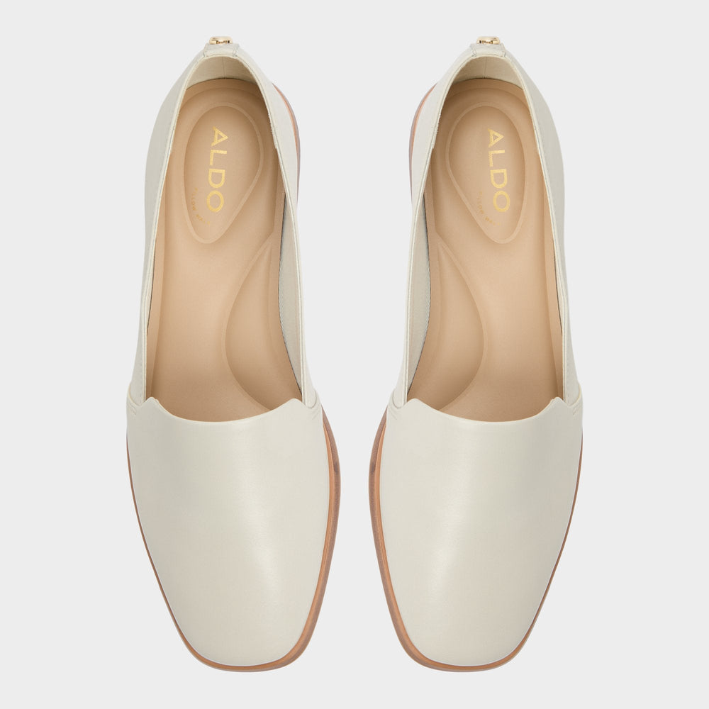 Aldo Caraelia White/Bone Women's Loafers & Oxfords - Loafer Women