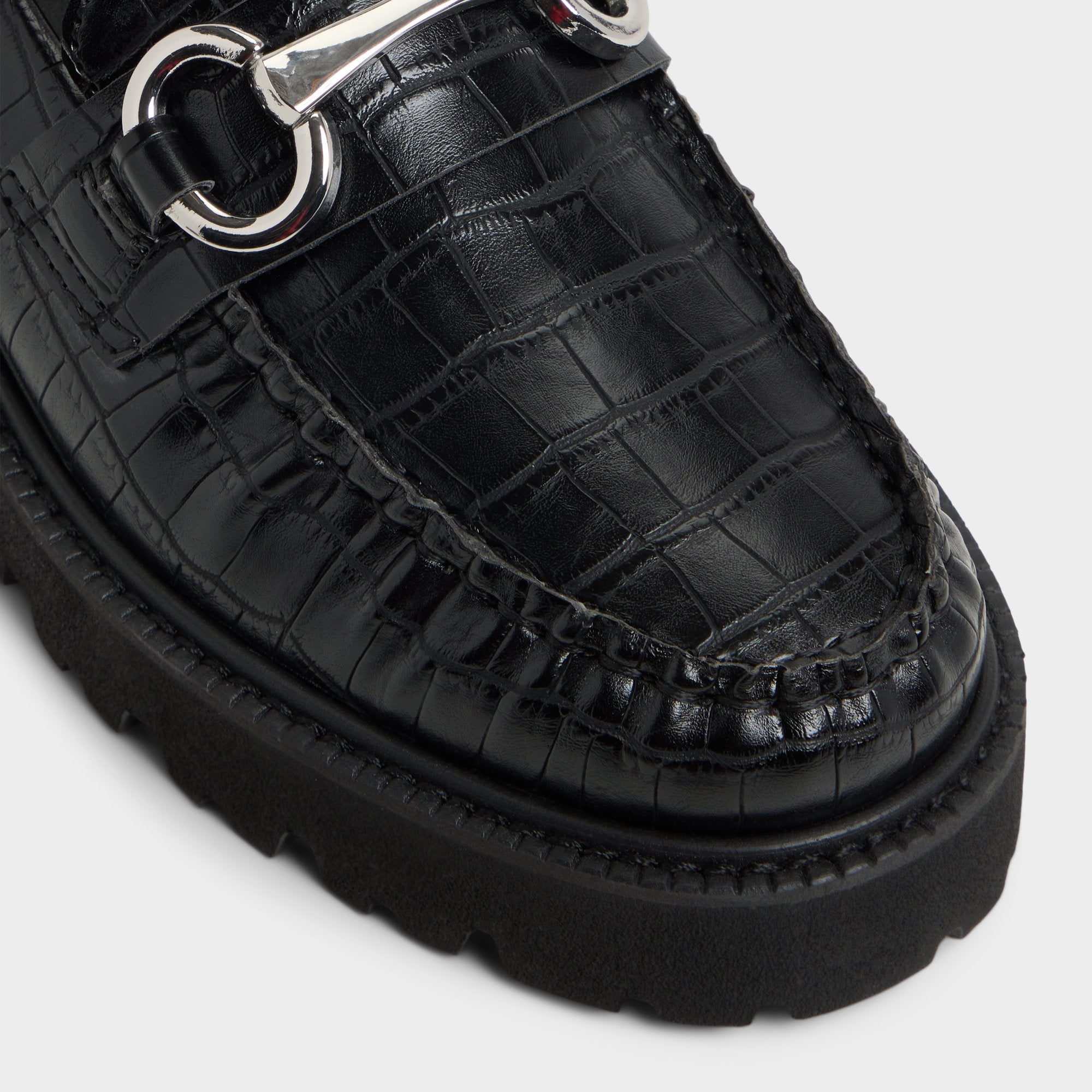 Aldo Danrose Black Women's Loafers & Oxfords - Loafer, Lug sole Women