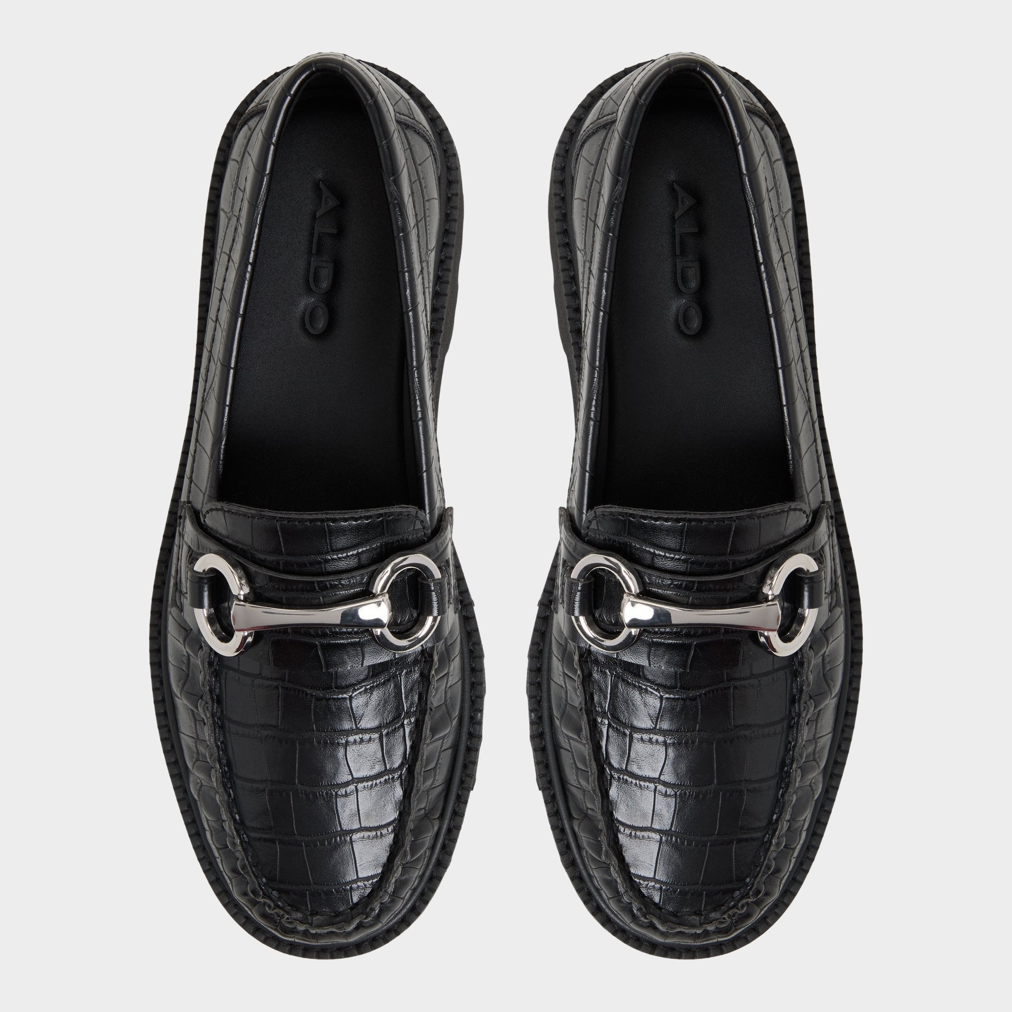 Aldo Danrose Black Women's Loafers & Oxfords - Loafer, Lug sole Women