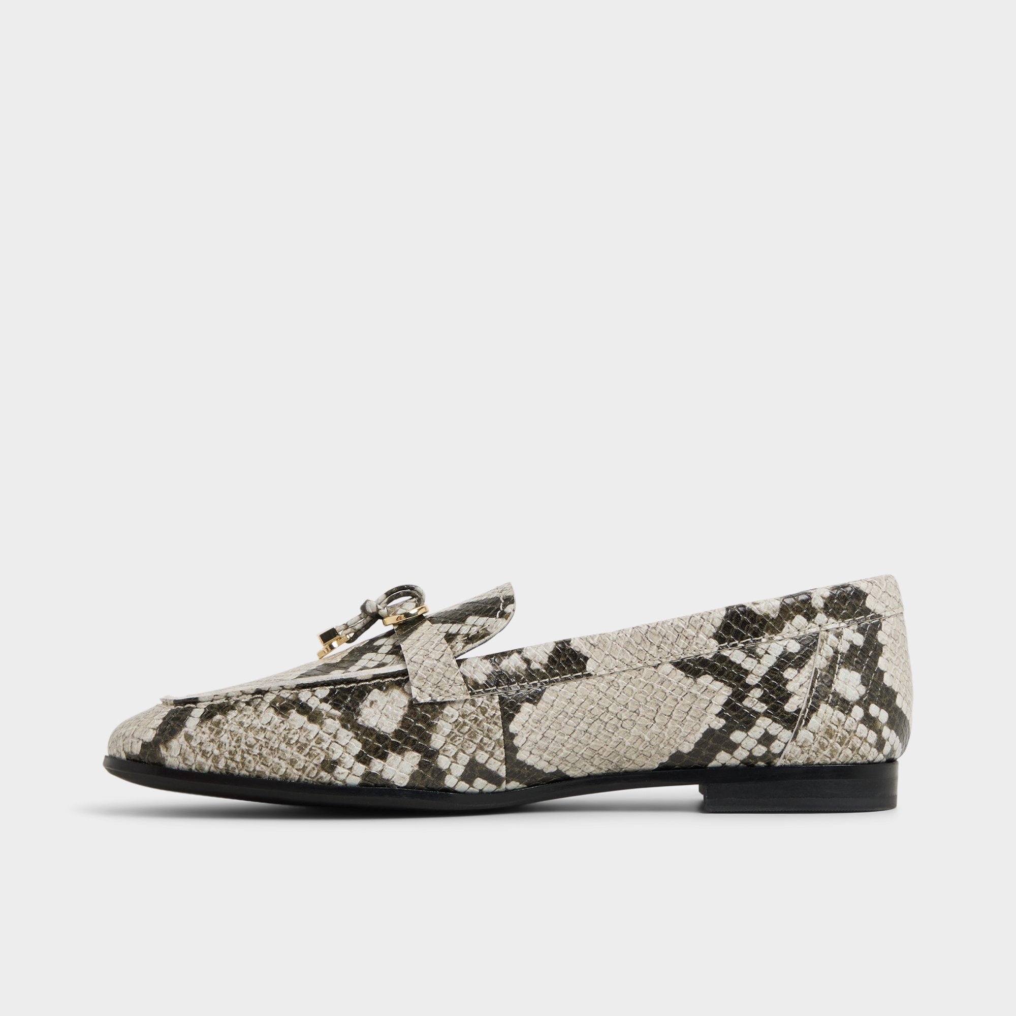 Aldo Ybilide White/Black Women's Loafers & Oxfords - Loafer Women