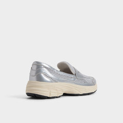 Aldo Loffy in Silver - Loafer, Jogger sole Women