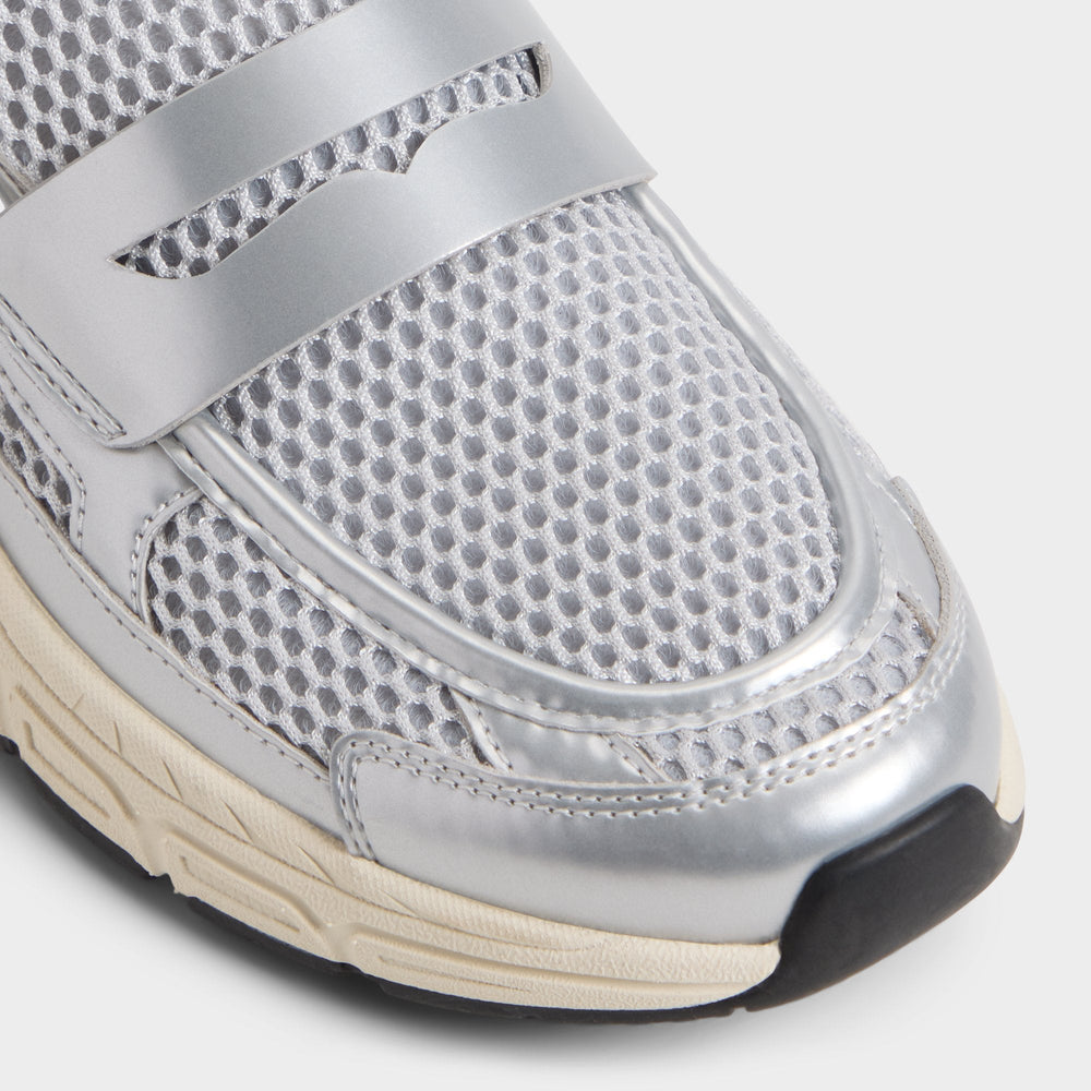 Aldo Loffy in Silver - Loafer, Jogger sole Women