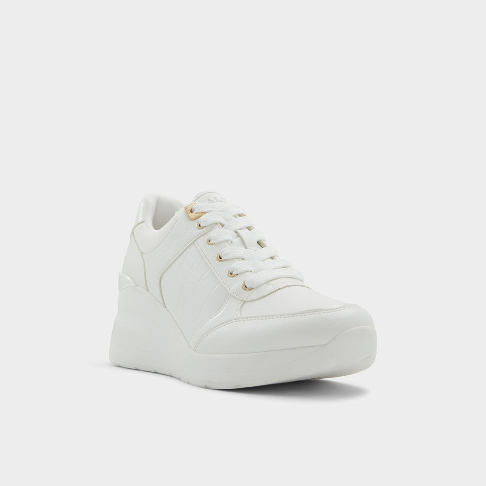 Aldo Iconistep White Overflow Women's Low top sneakers - Wedge sneaker, Wedge heel Women