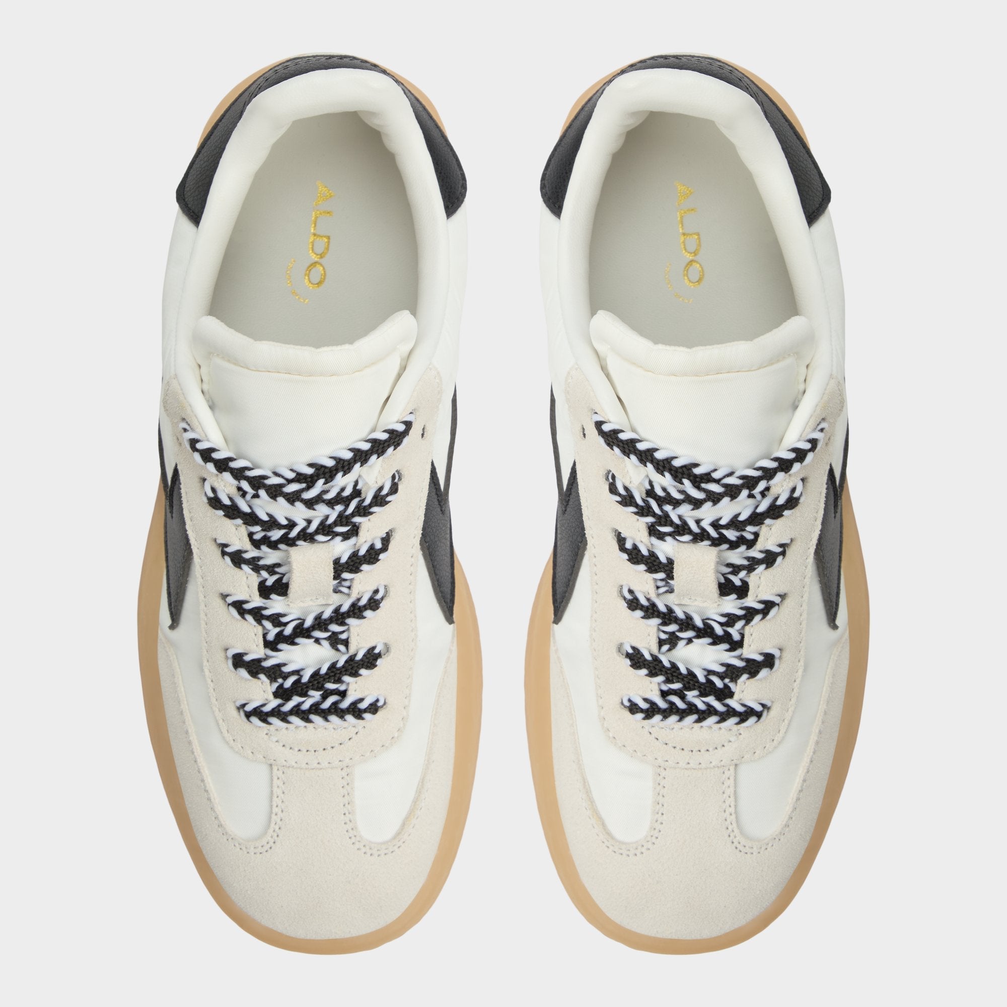 Aldo Retrostep White/Black Women's Low top sneakers - Low top sneaker, Jogger sole Women
