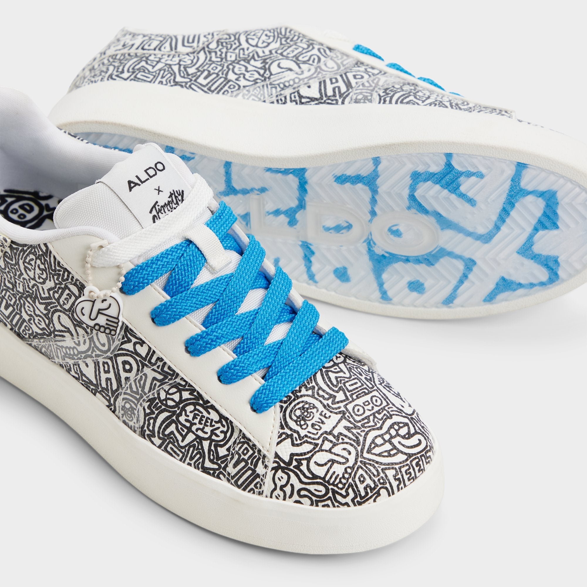 Aldo Timothy in Goodman White Black - Women's low top sneaker, Cup sole Women