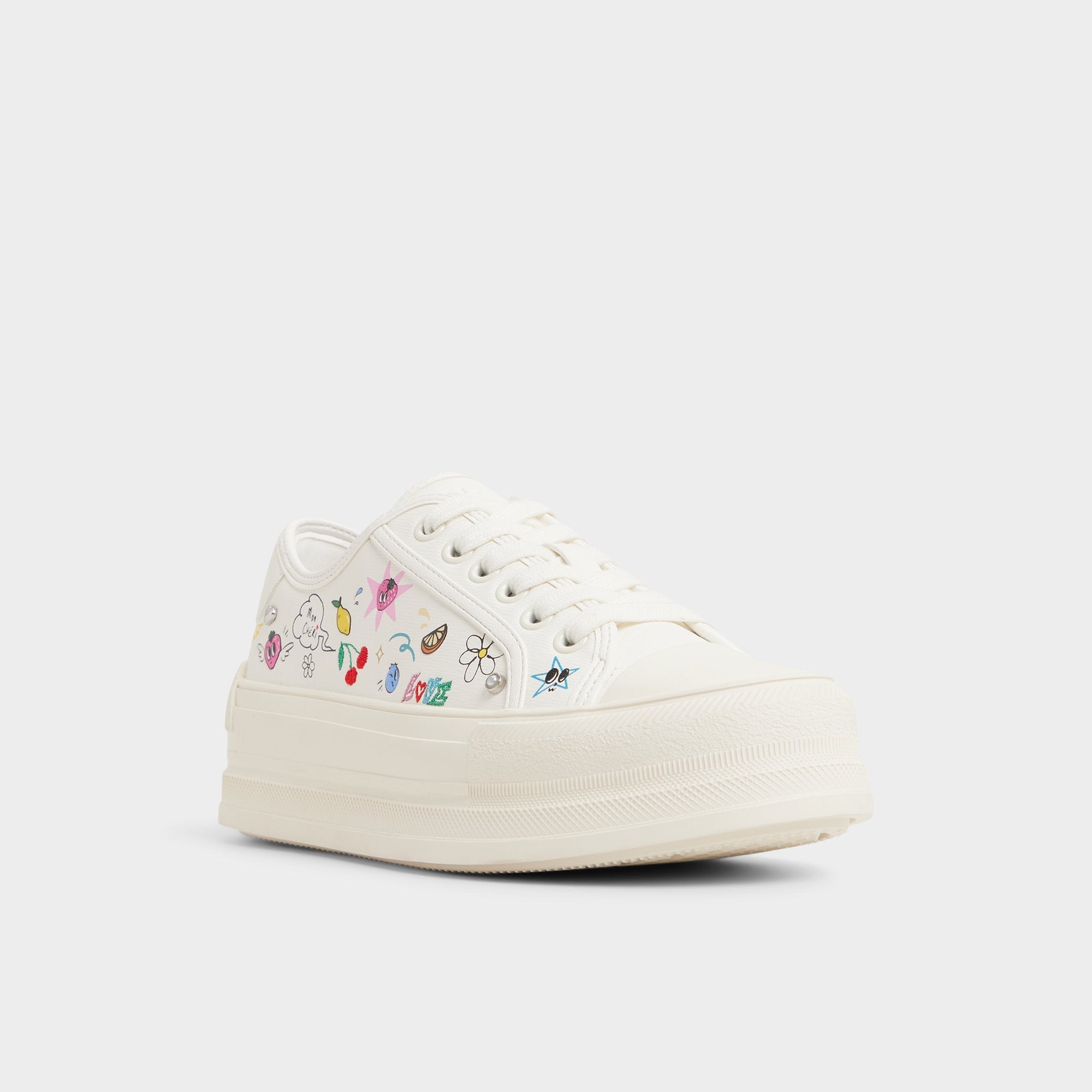 Aldo Rayes White/Multi Women's Low top sneakers - Sneaker, Platform Women