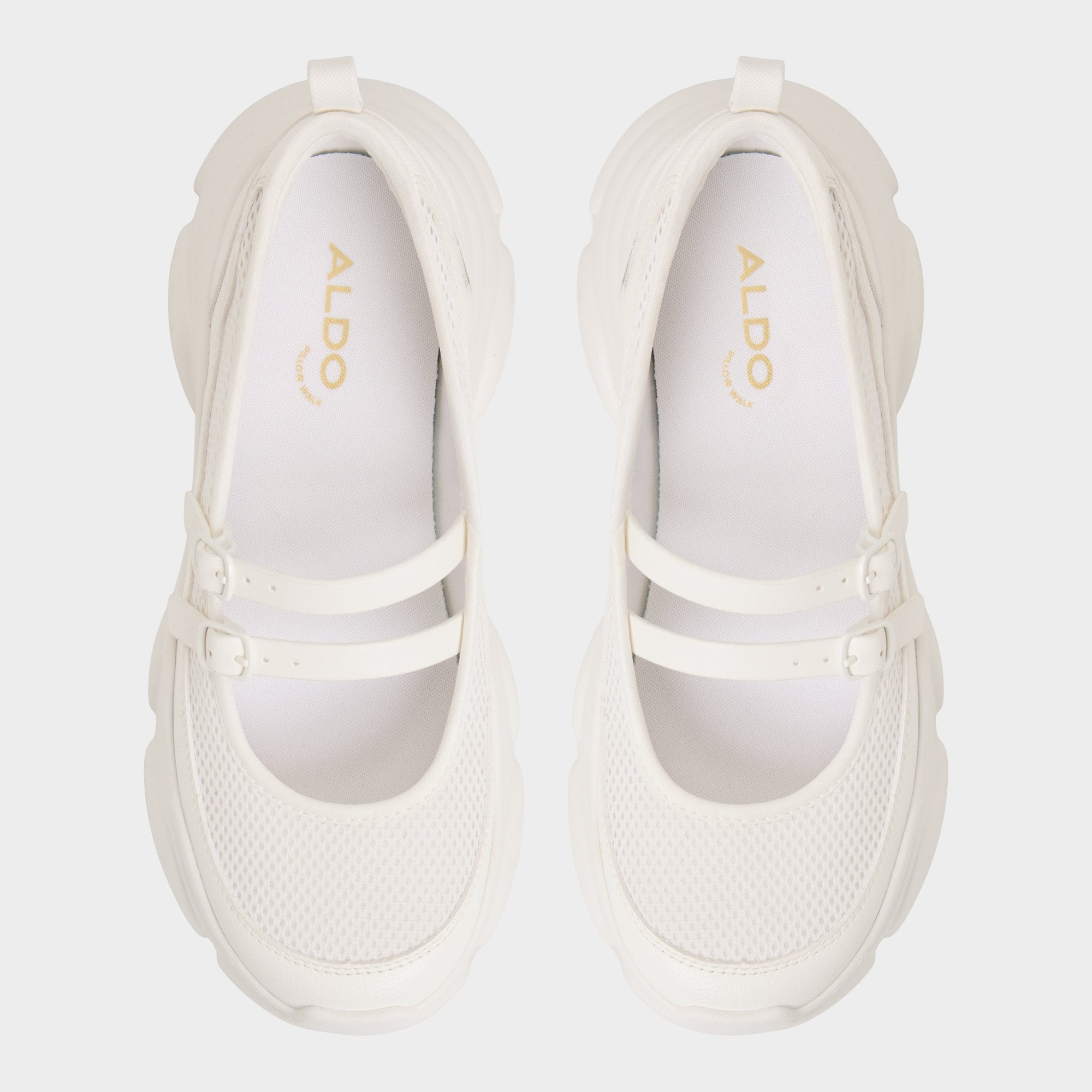 Aldo Aethera White Women's Platform and wedge sneakers - Mary Jane Sneakers, Jogger sole Women