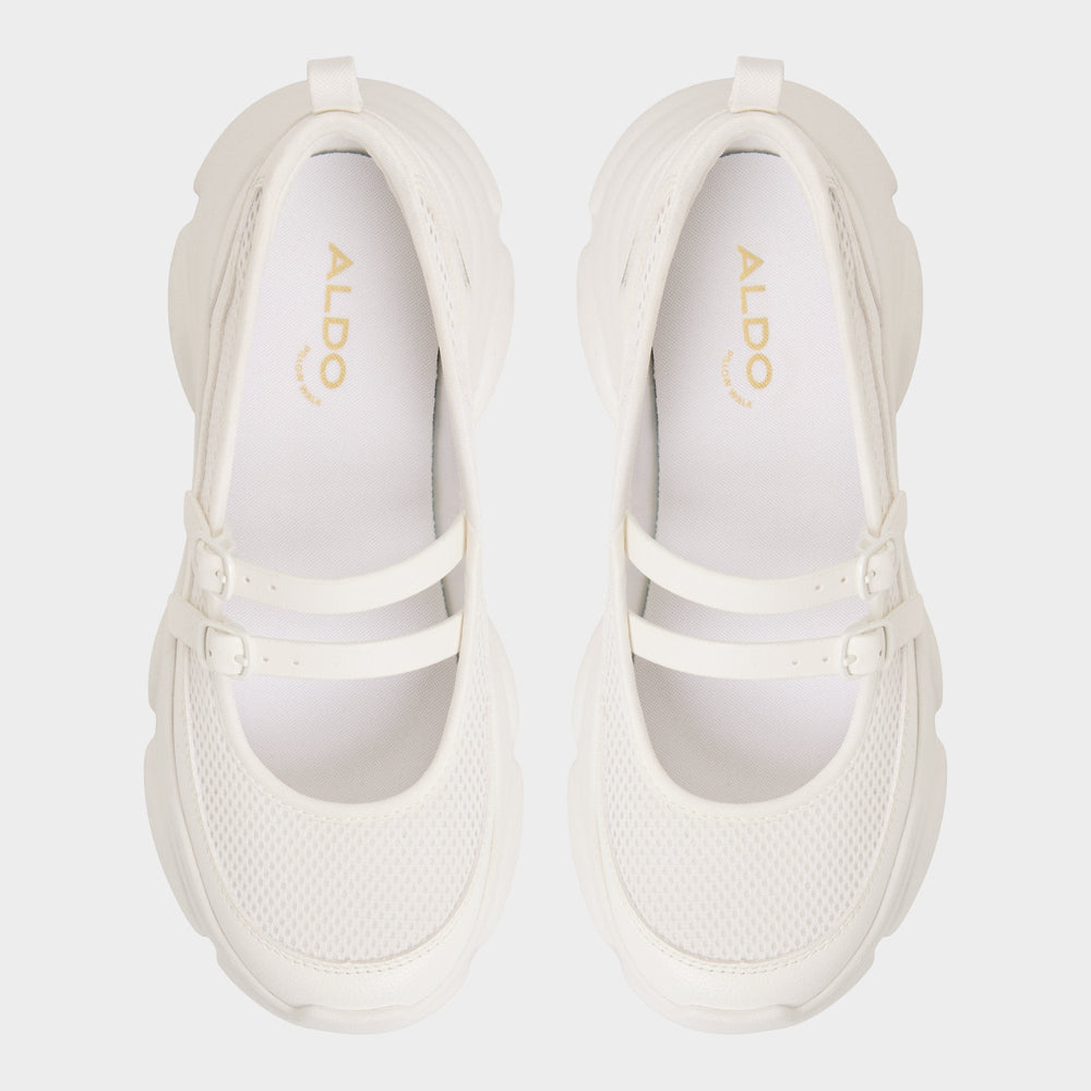 Aldo Aethera White Women's Platform and wedge sneakers - Mary Jane Sneakers, Jogger sole Women