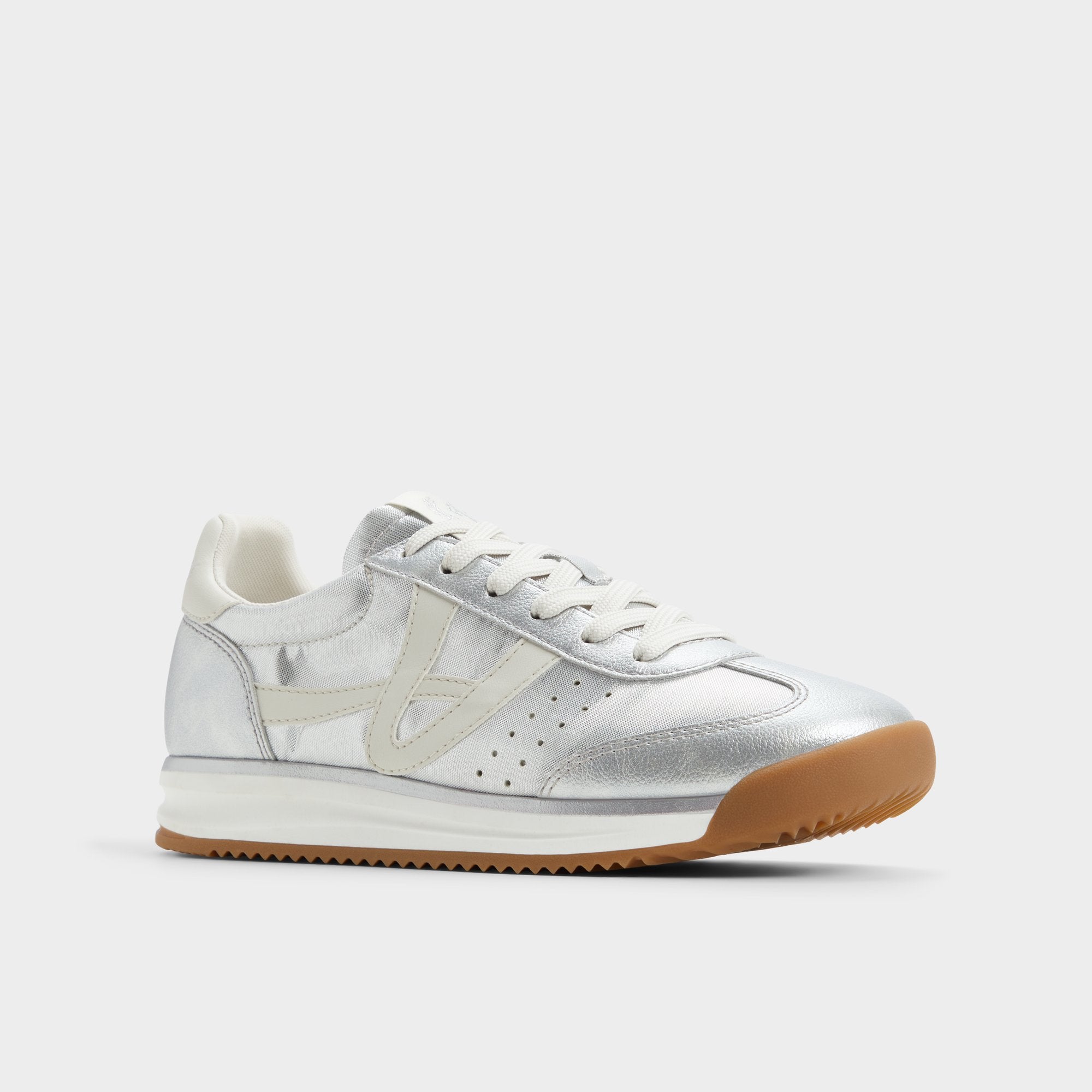 Aldo Stepcount Silver Women's Low top sneakers - Jogger sneaker, Jogger sole Women