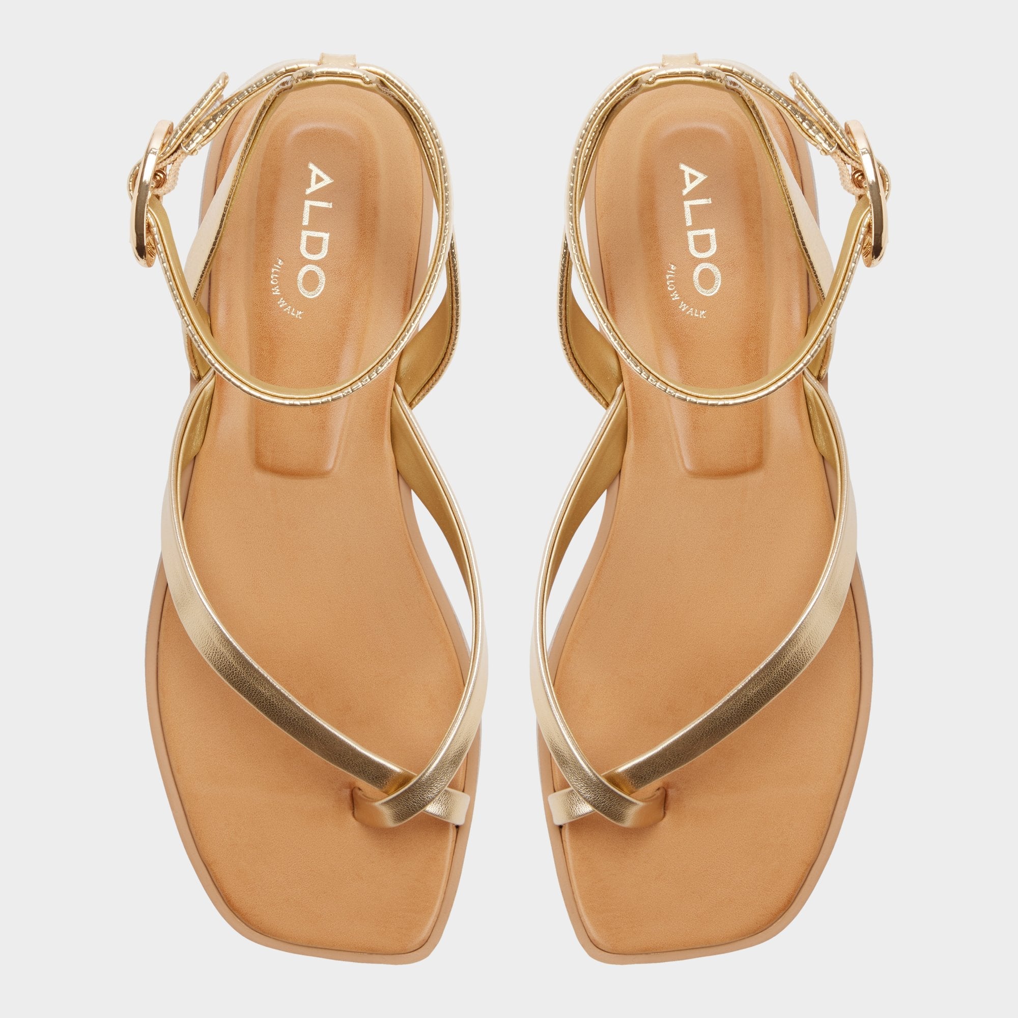 Aldo Daressi in Gold - Flat sandal Women|New