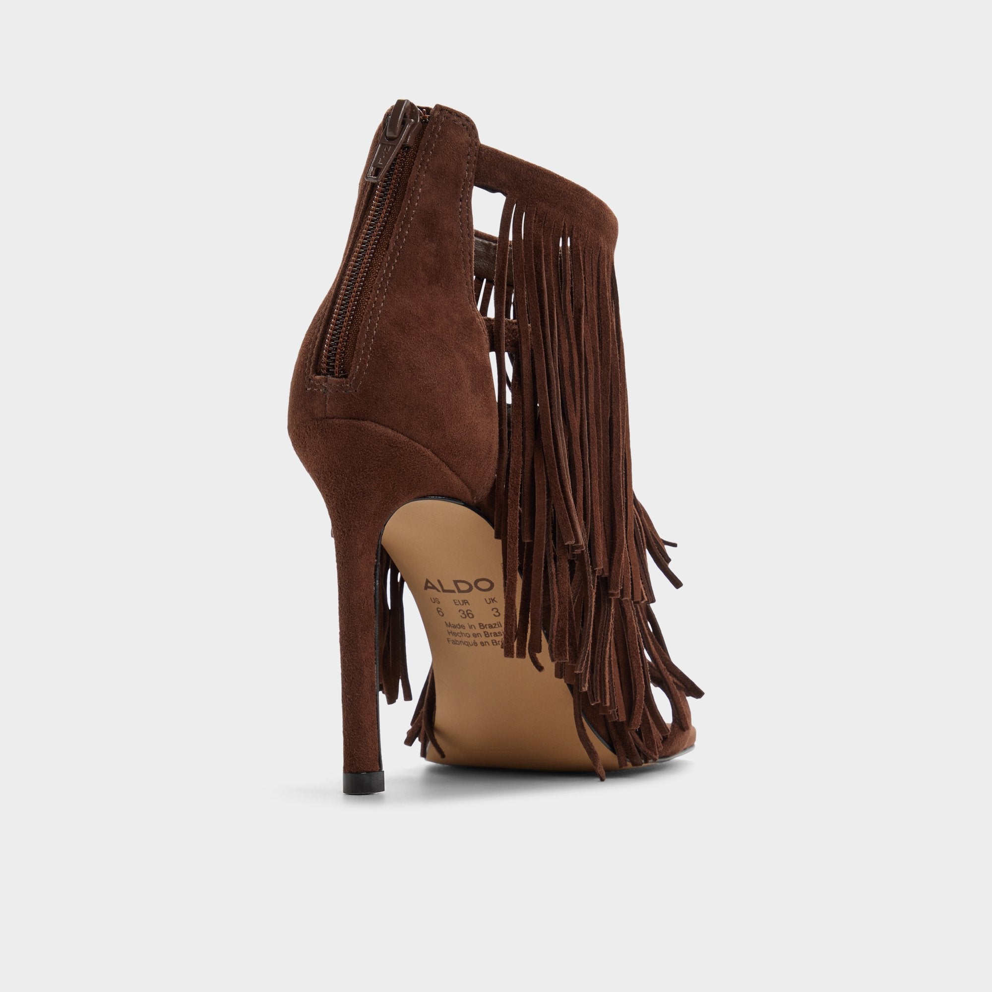 Aldo Nahana in Dark Brown - Strappy heeled sandal, Stiletto heel Women|New