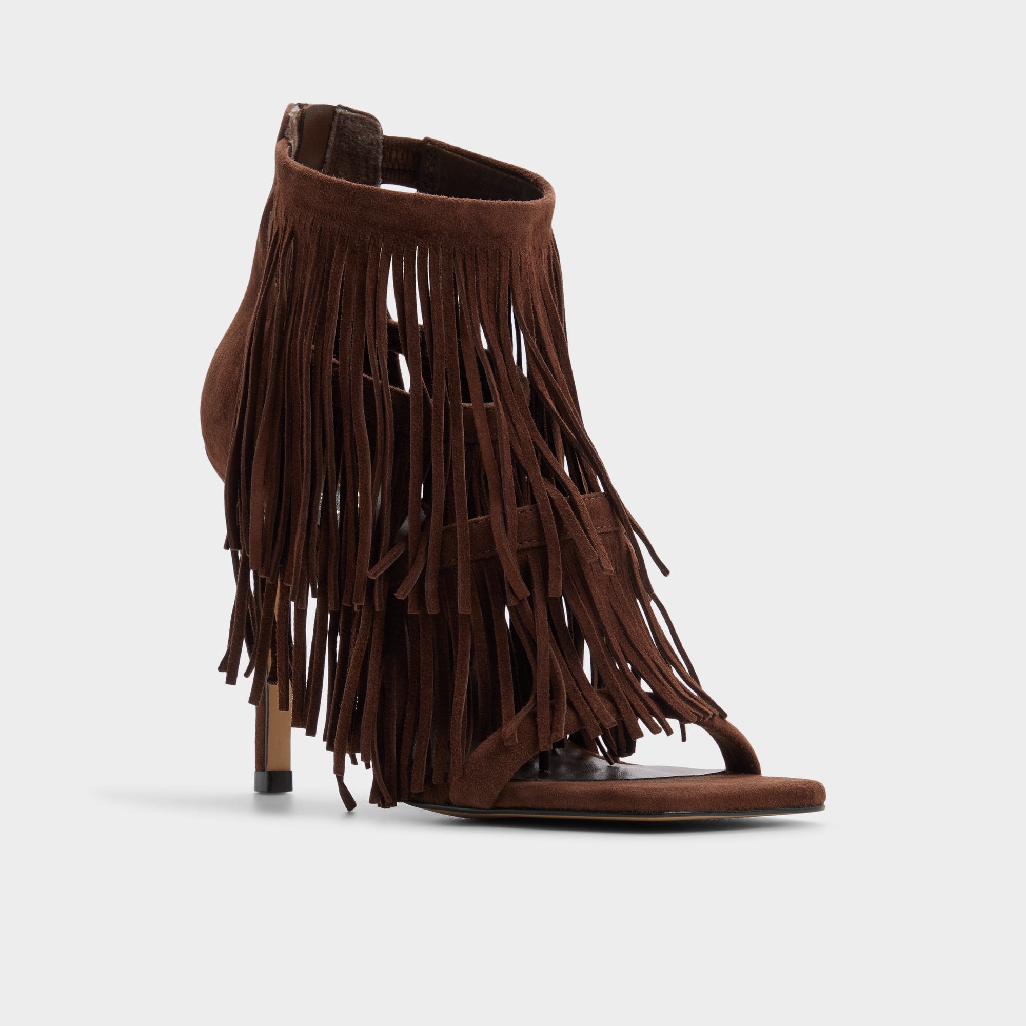 Aldo Nahana in Dark Brown - Strappy heeled sandal, Stiletto heel Women|New