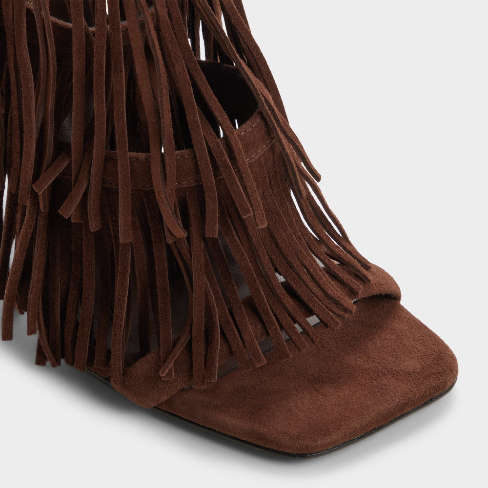 Aldo Nahana in Dark Brown - Strappy heeled sandal, Stiletto heel Women|New