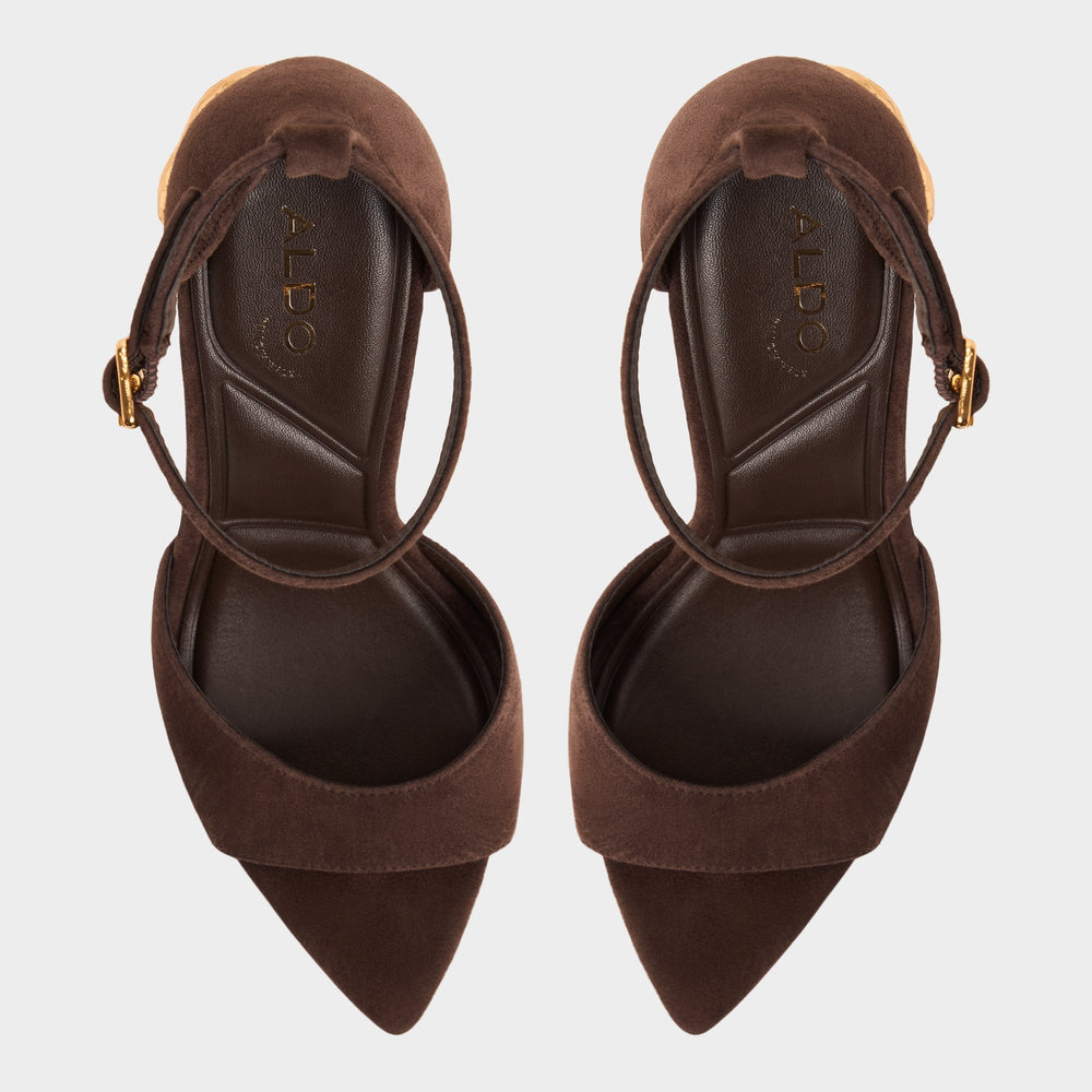 Aldo Medeza in Dark Brown - Strappy heeled sandal Women|New