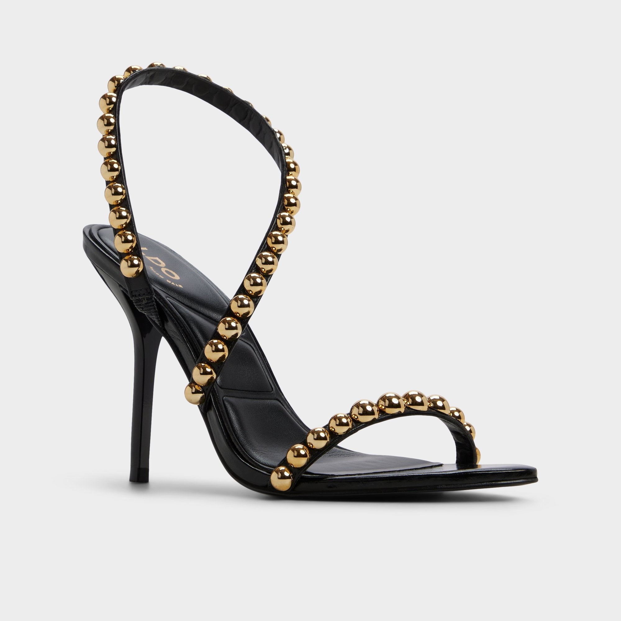 Aldo Attey in Black - Strappy heeled sandal, Stiletto heel Women