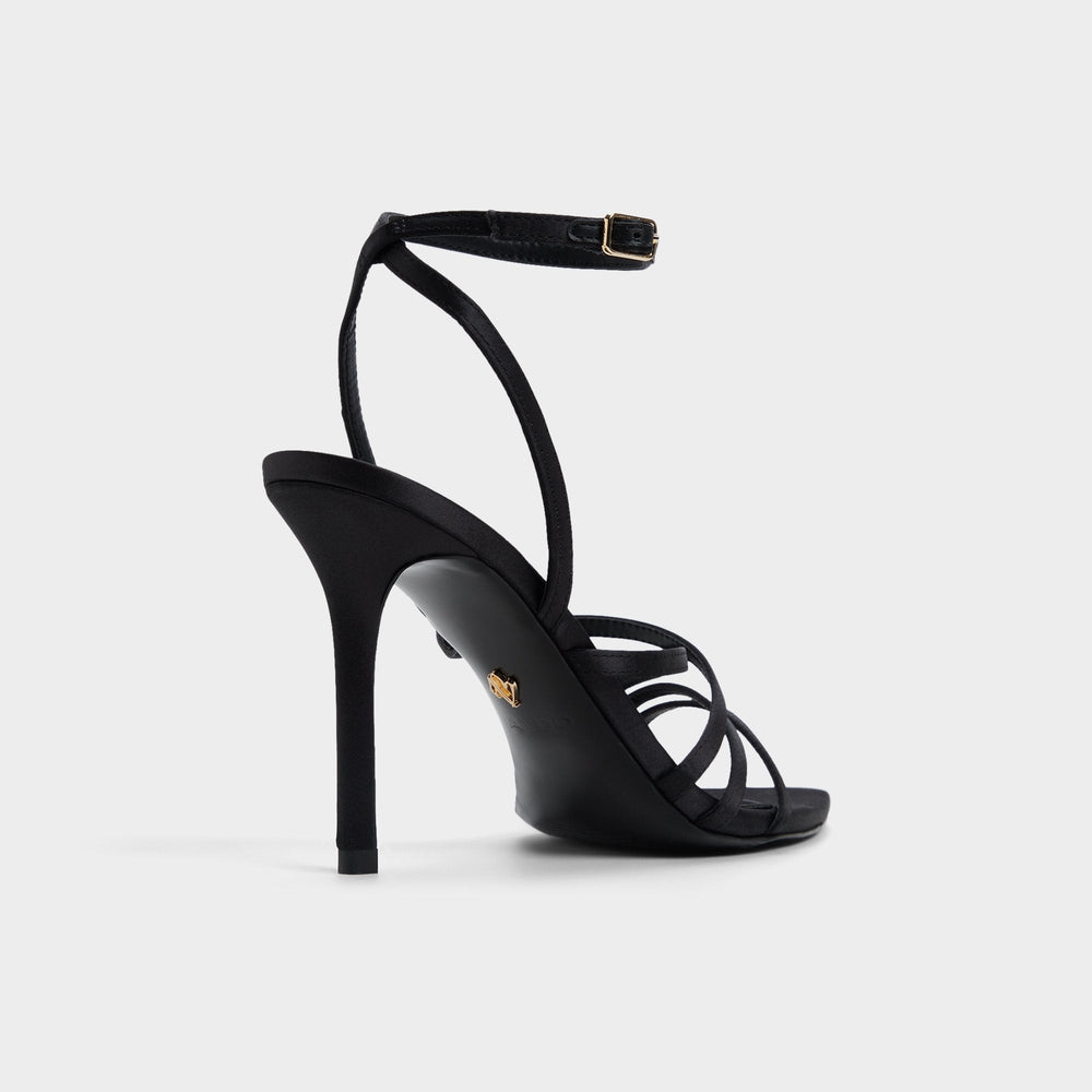 Aldo Solania Black Women's Strappy sandals - Strappy heeled sandal, Stiletto heel Women
