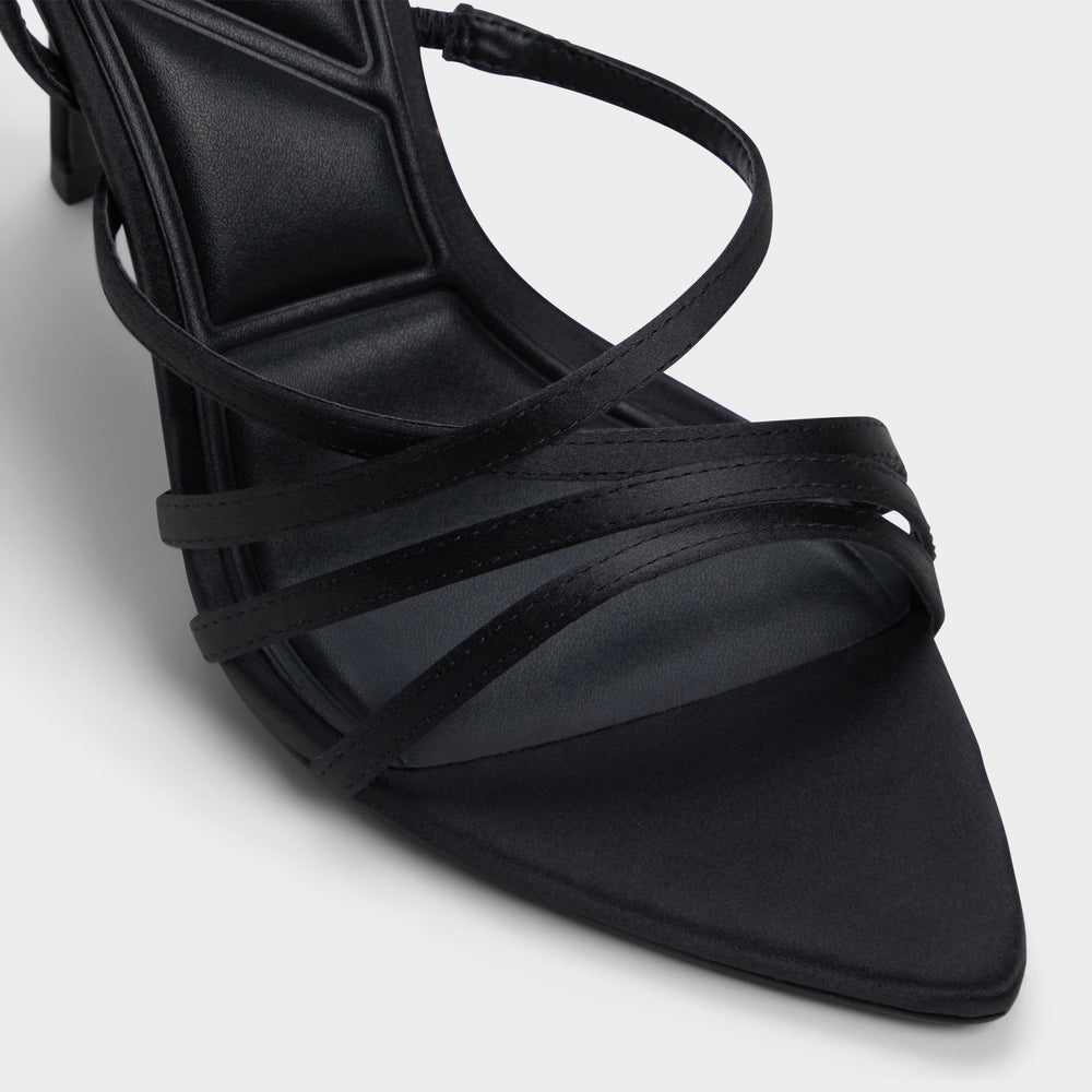Aldo Solania Black Women's Strappy sandals - Strappy heeled sandal, Stiletto heel Women