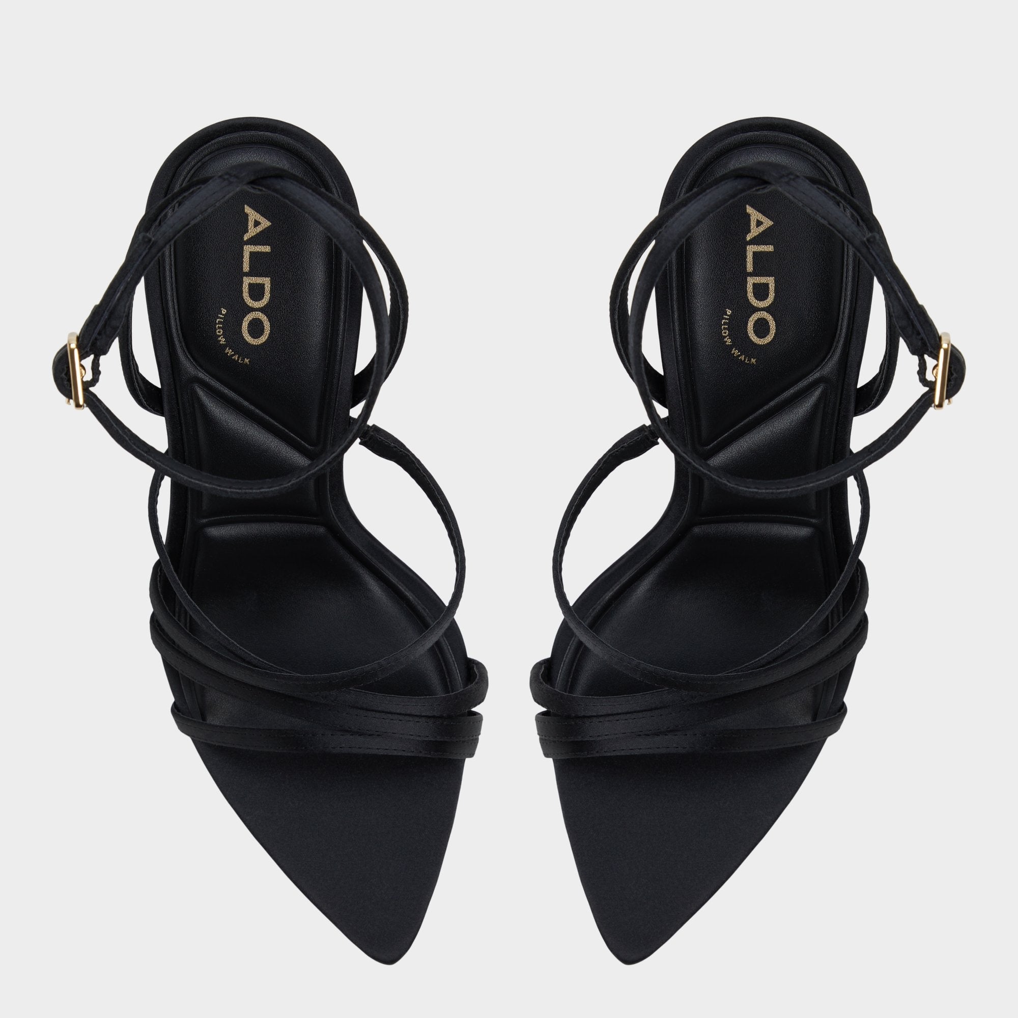 Aldo Solania Black Women's Strappy sandals - Strappy heeled sandal, Stiletto heel Women
