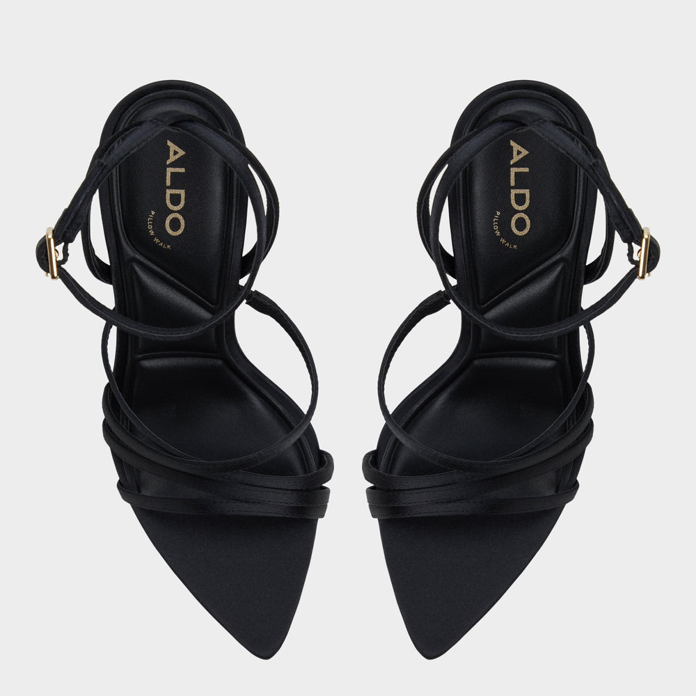 Aldo Solania Black Women's Strappy sandals - Strappy heeled sandal, Stiletto heel Women