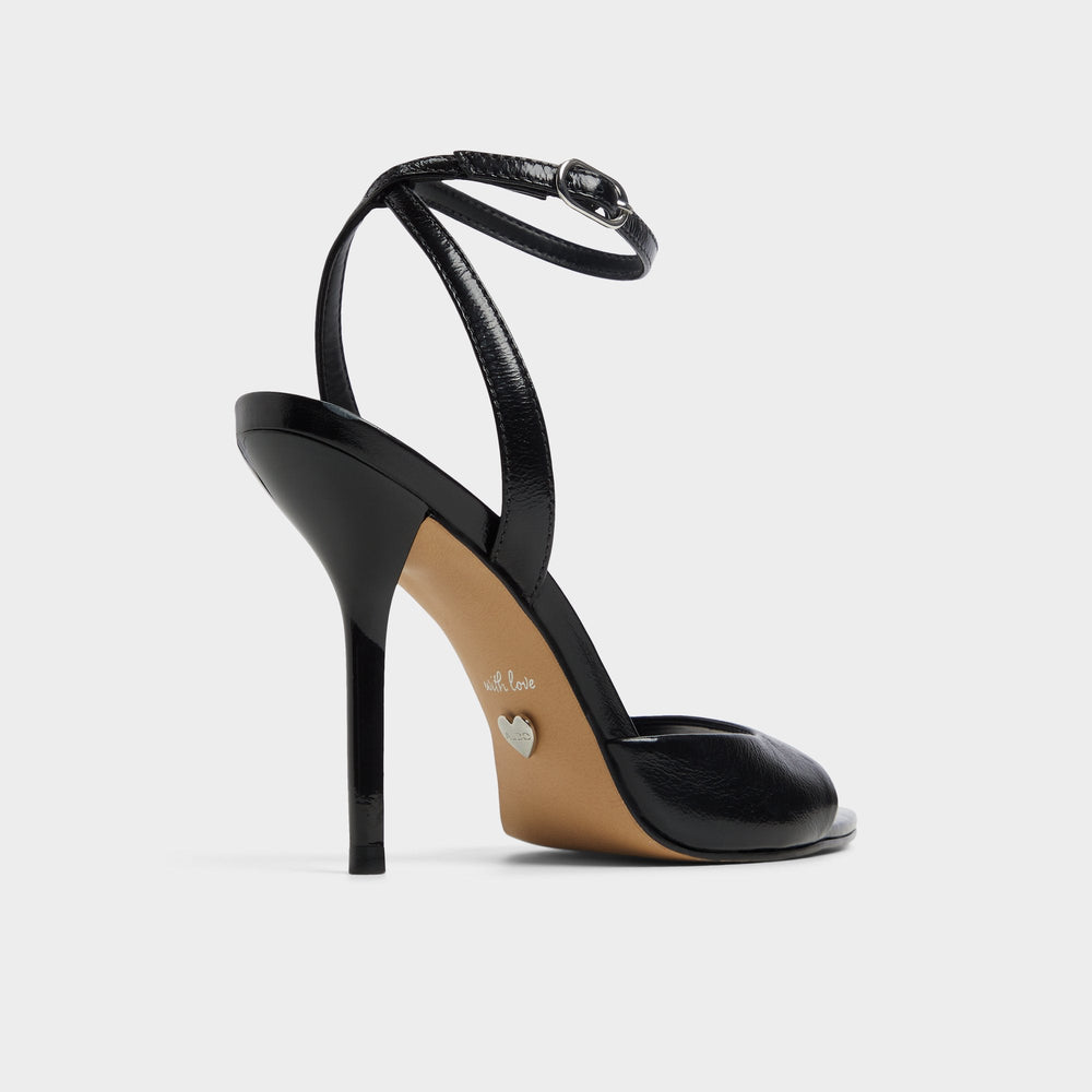 Aldo Forevermore Black Women's Strappy sandals - Strappy heeled sandal, Stiletto heel Women