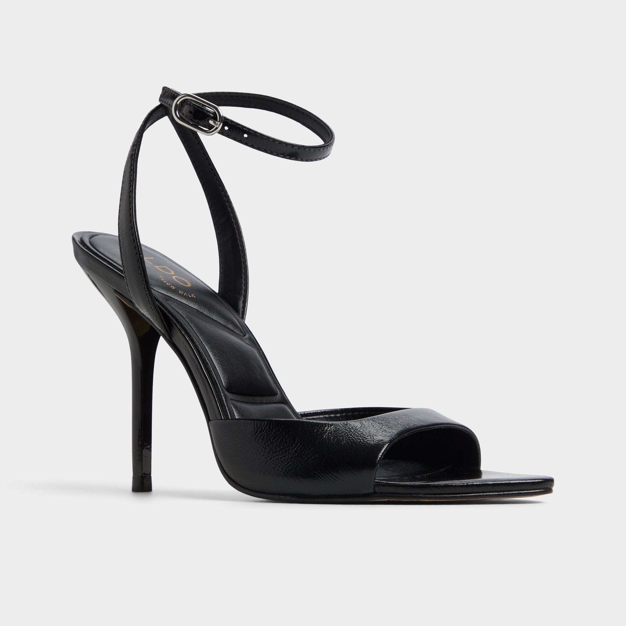 Aldo Forevermore Black Women's Strappy sandals - Strappy heeled sandal, Stiletto heel Women