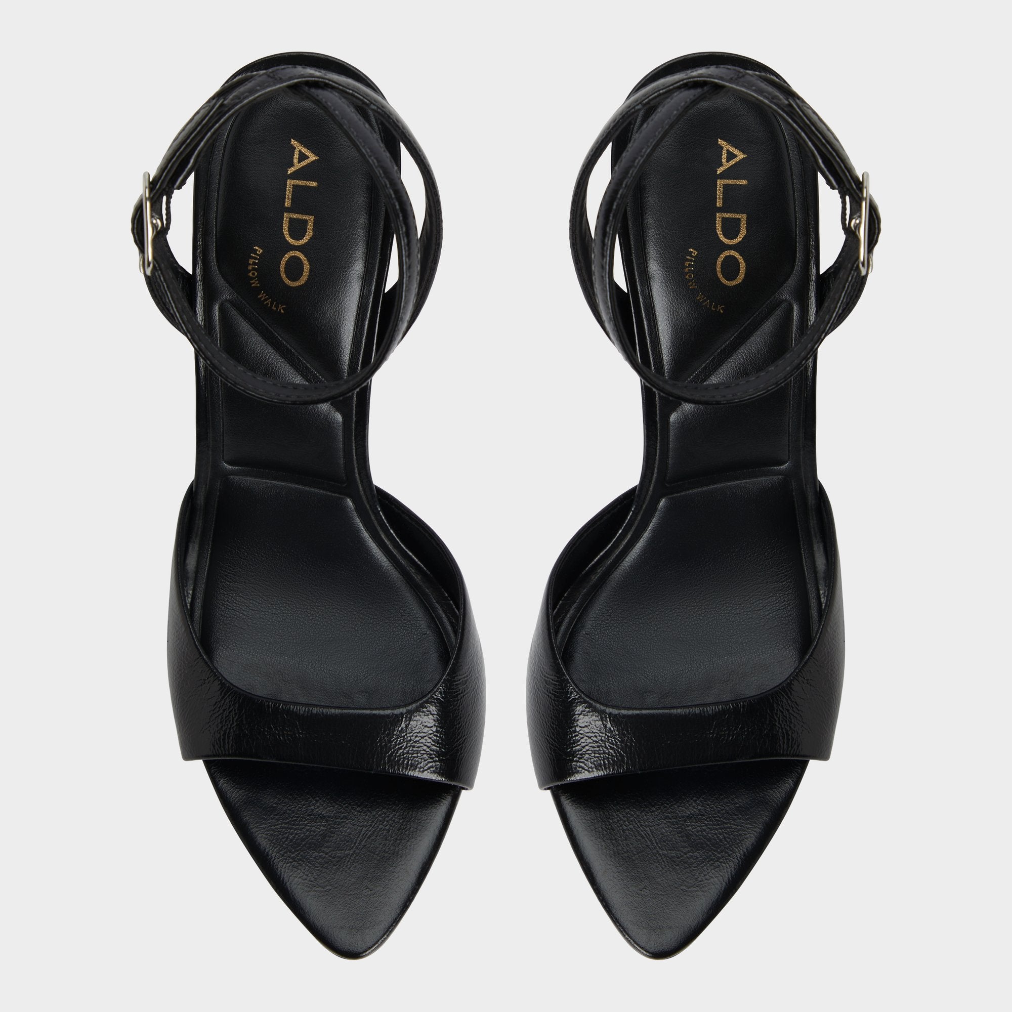Aldo Forevermore Black Women's Strappy sandals - Strappy heeled sandal, Stiletto heel Women