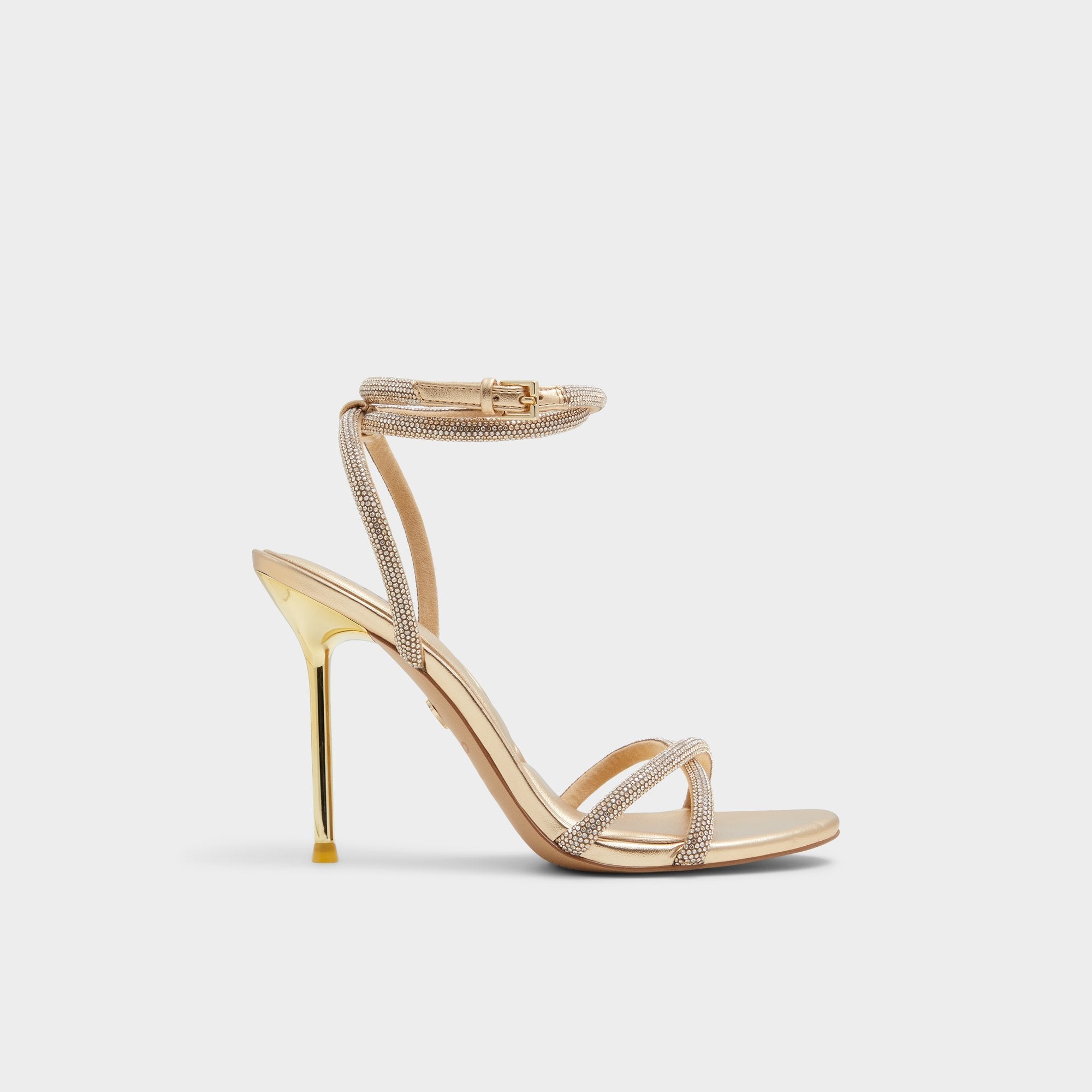 Aldo Manaelden Gold Women's Heeled sandals - Strappy heeled sandal, Stiletto heel Women
