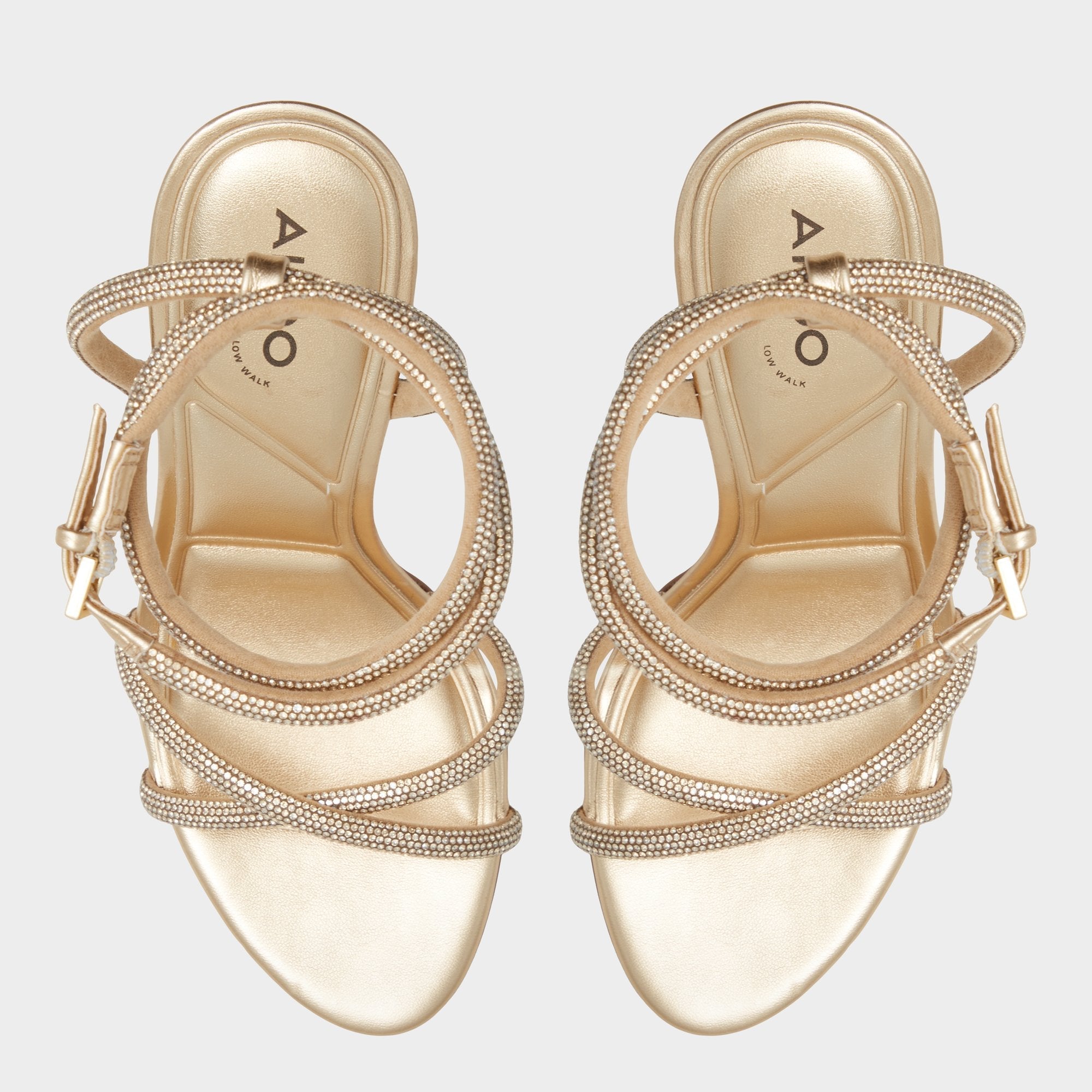Aldo Manaelden Gold Women's Heeled sandals - Strappy heeled sandal, Stiletto heel Women