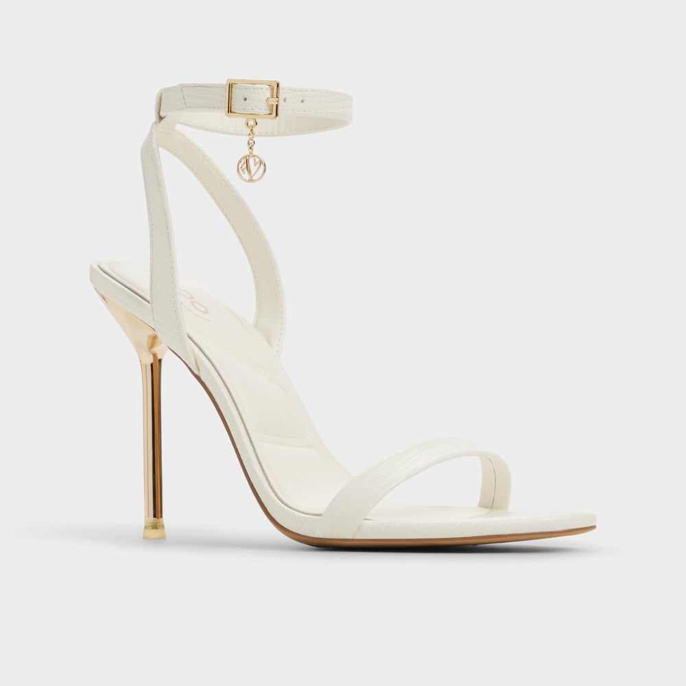 Aldo Maristou White Women's Strappy sandals - Heeled sandal, Stiletto heel Women