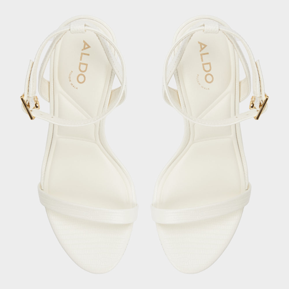 Aldo Maristou White Women's Strappy sandals - Heeled sandal, Stiletto heel Women