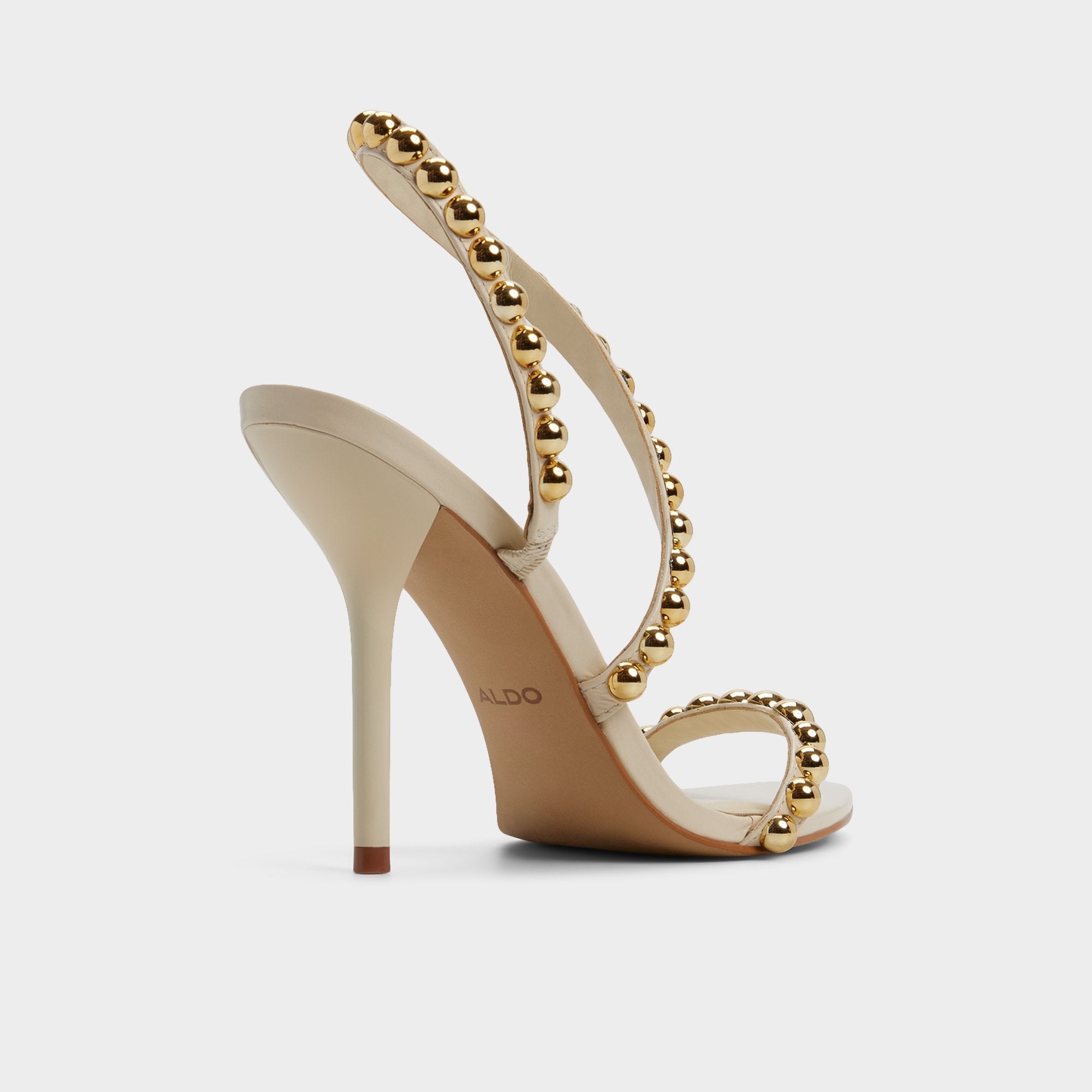 Aldo Attey in Cream - Strappy heeled sandal, Stiletto heel Women