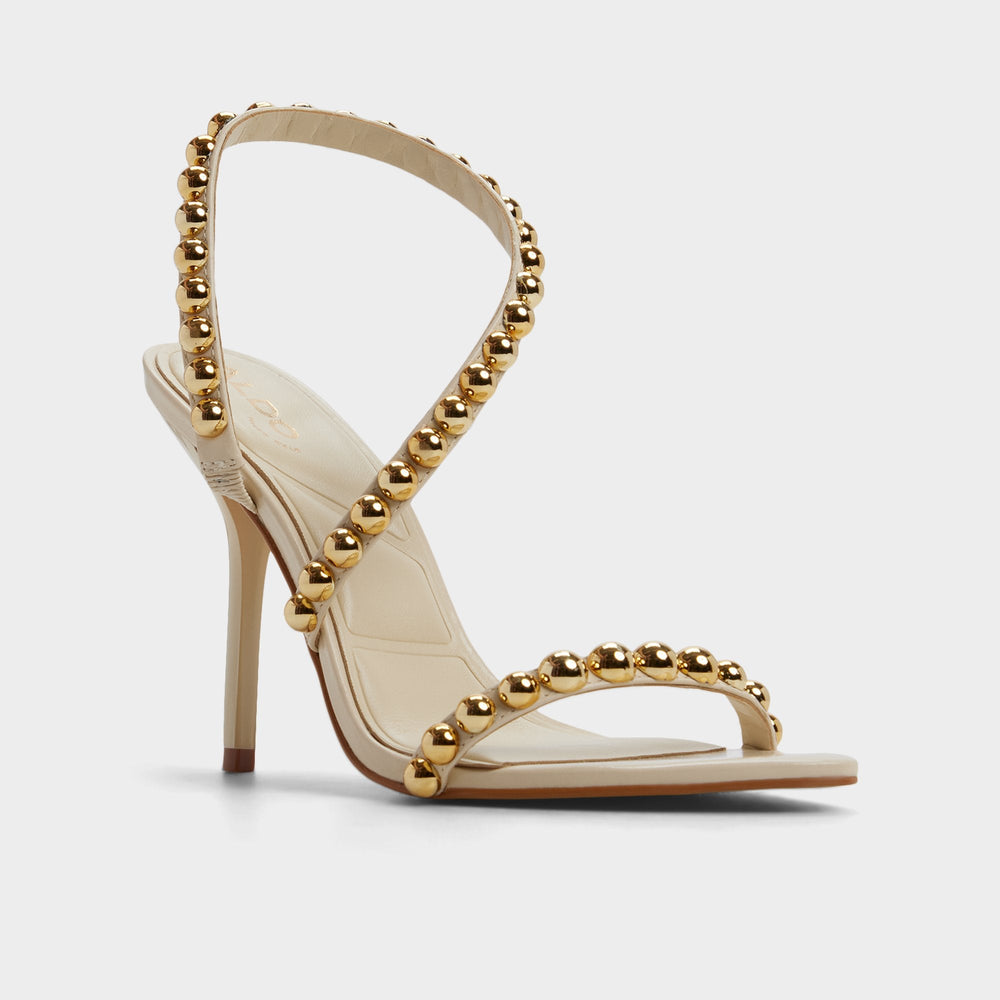 Aldo Attey in Cream - Strappy heeled sandal, Stiletto heel Women