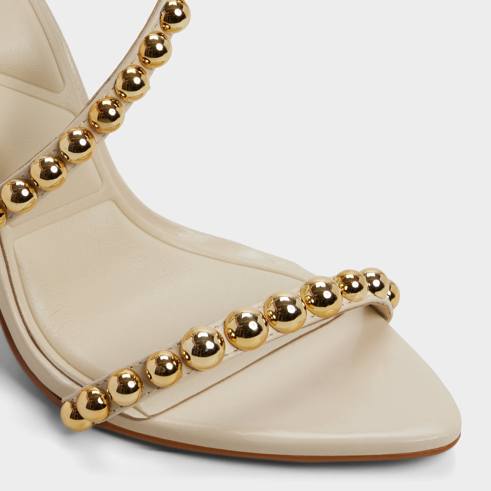 Aldo Attey in Cream - Strappy heeled sandal, Stiletto heel Women